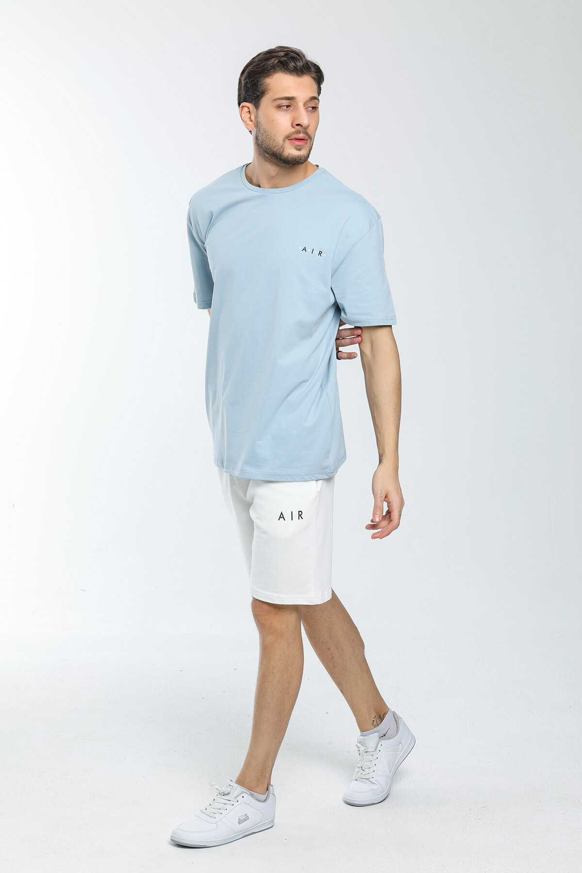 Süperlife Erkek Bisiklet Yaka Slim Fit Baskılı Tişort SPR21Y23
