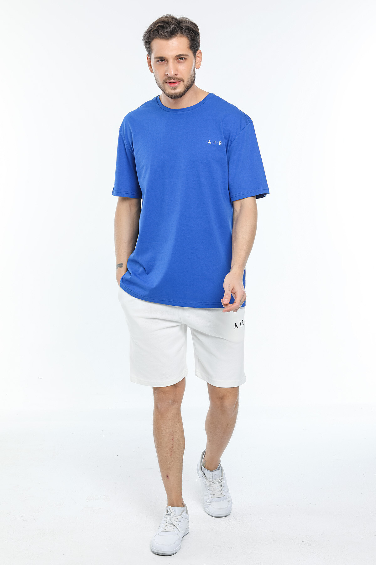 Süperlife Erkek Bisiklet Yaka Slim Fit Baskılı Tişort SPR21Y23