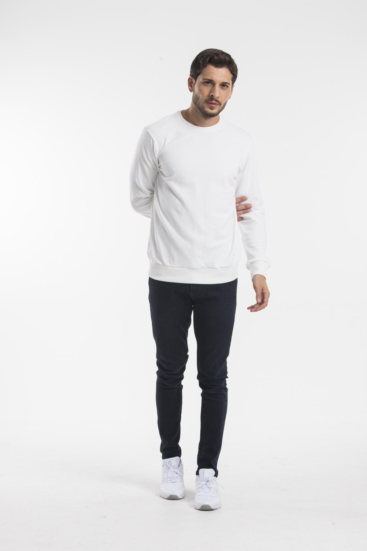 Süperlife Erkek Bisiklet Yaka Regular Fit İnce Sweatshirt SPR 20K30