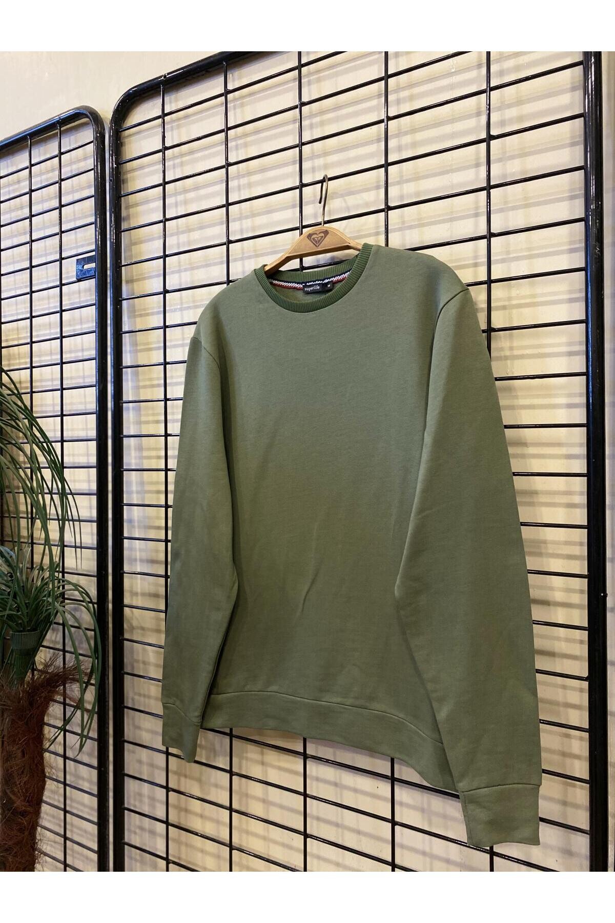 Süperlife Erkek Bisiklet Yaka Regular Fit İnce Sweatshirt SPR 20K30