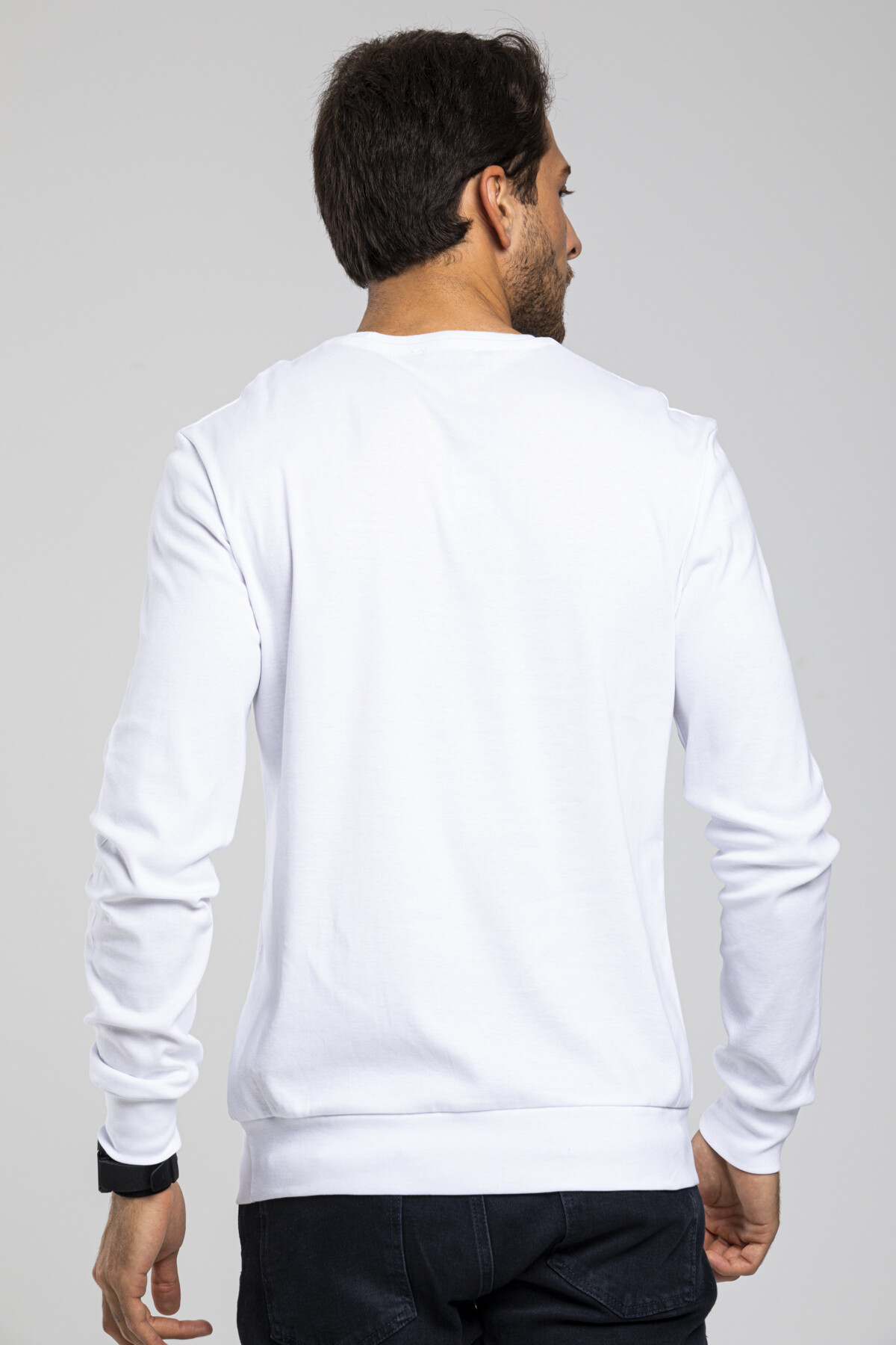 Süperlife Erkek Bisiklet Yaka Slim Fit İnce Sweatshirt SPR 20K17