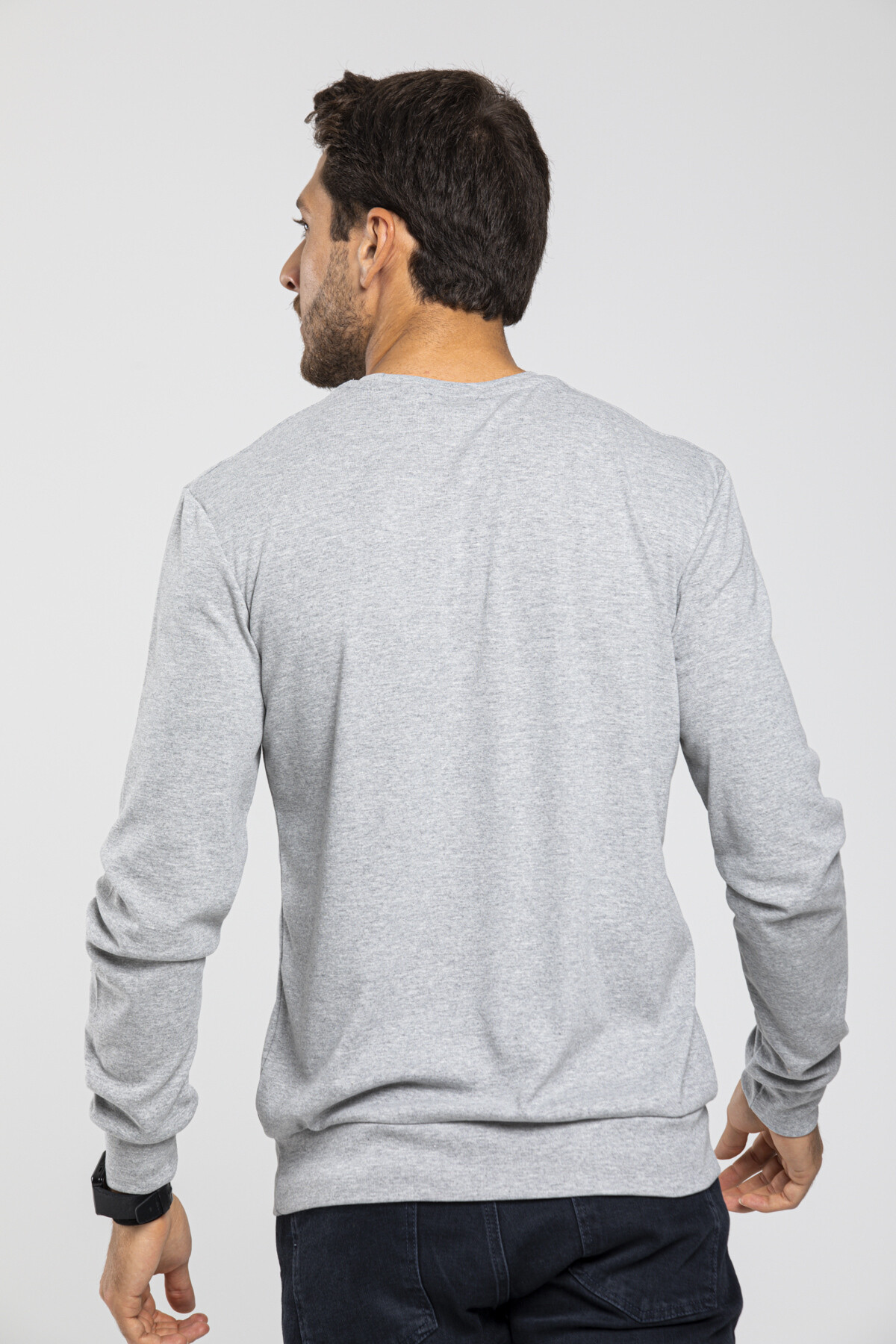 Süperlife Erkek Bisiklet Yaka Slim Fit İnce Sweatshirt SPR 20K17