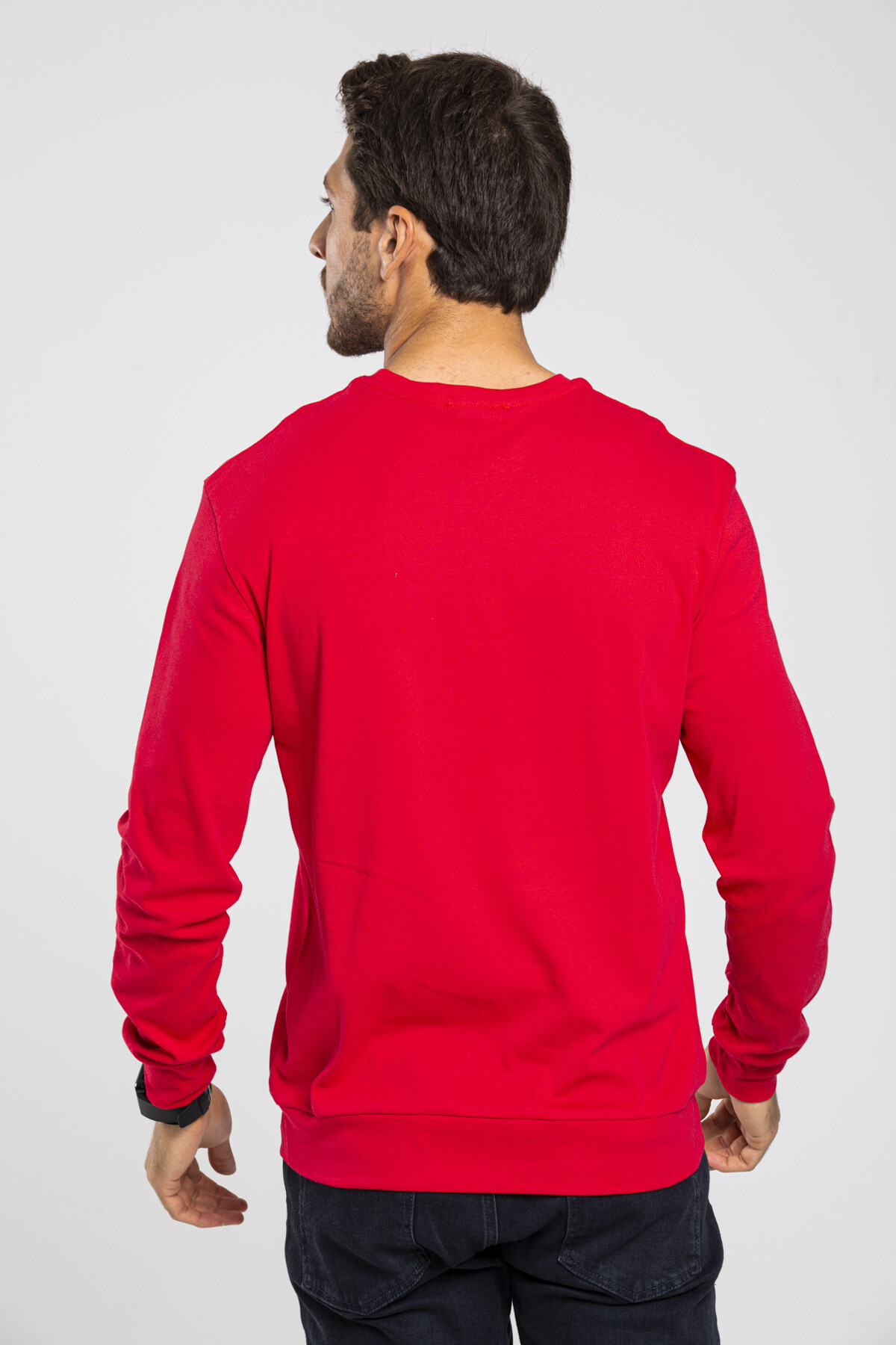 Süperlife Erkek Bisiklet Yaka Slim Fit İnce Sweatshirt SPR 20K17