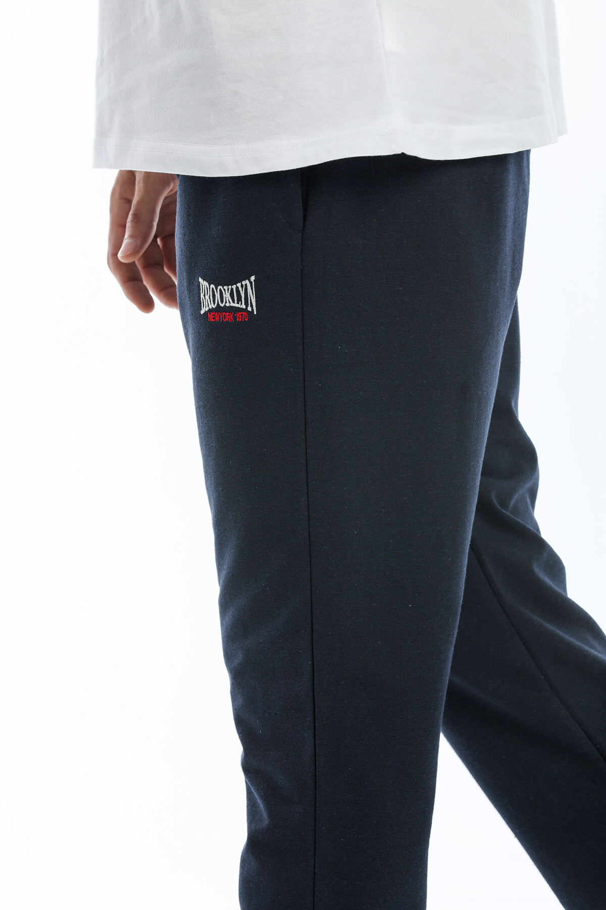 Süperlife Erkek Regular Fit Brooklyn K.Nakışlı İnce Eşofman Altı SPR151