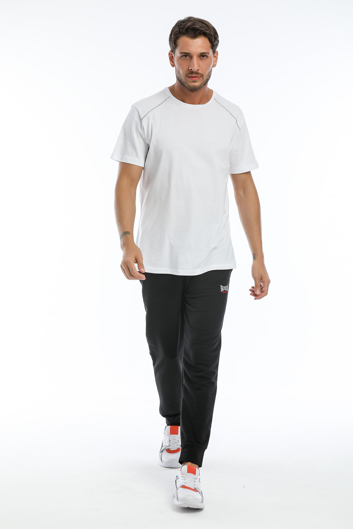 Süperlife Erkek Regular Fit Brooklyn K.Nakışlı İnce Eşofman Altı SPR151