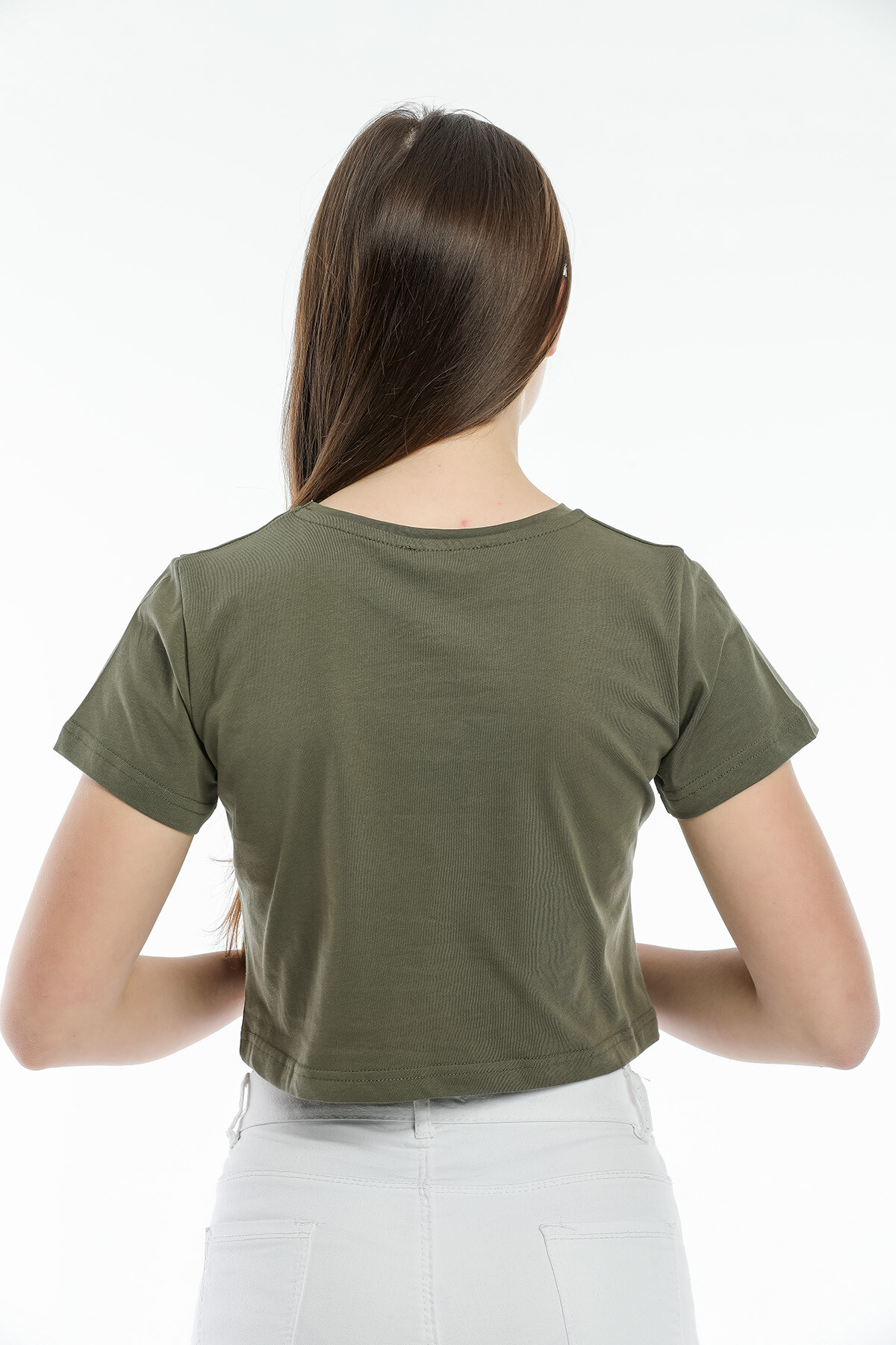 Süperlife Kadın Bisiklet Yaka Slim Fit Brookyn Baskılı Tişort SPR21Y14
