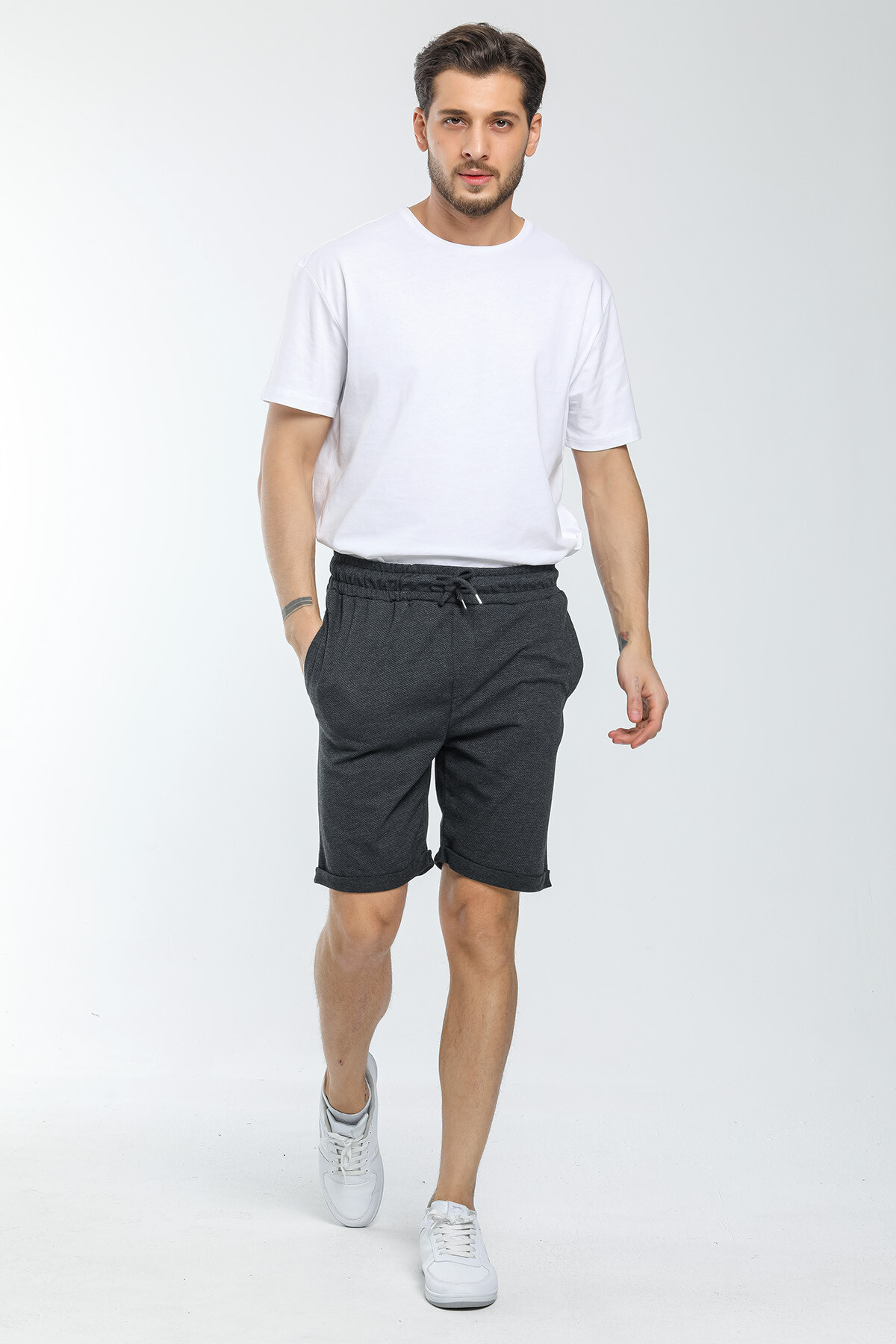 Süperlife Erkek Regular Fit Duble Paça Şort SPR21Y51