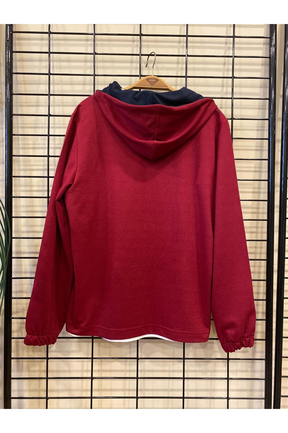 Süperlife Erkek Kapşonlu Yarım Fermuarlı İnce Sweatshirt SPR 20K52