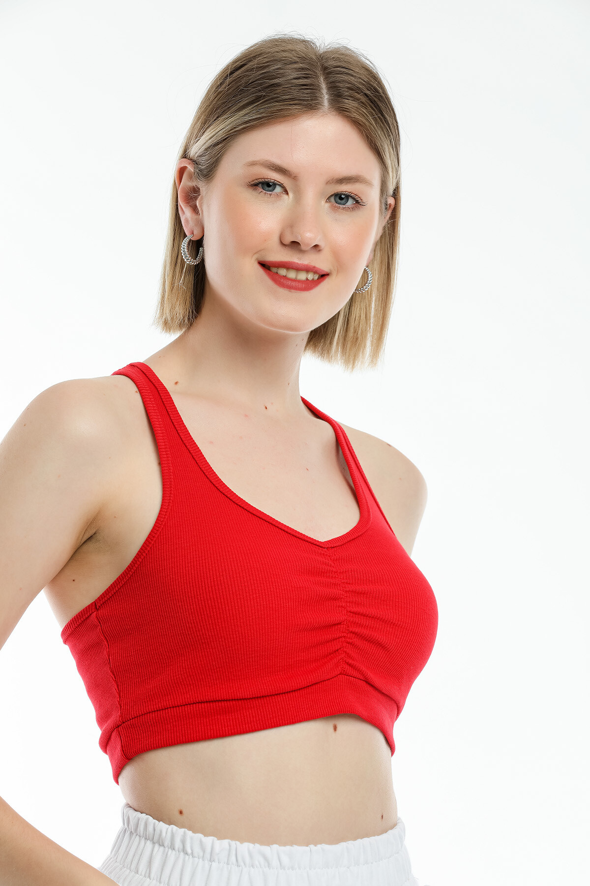 Süperlife Kadın Crop Slim Fit Atlet-Tişort SPR21Y18