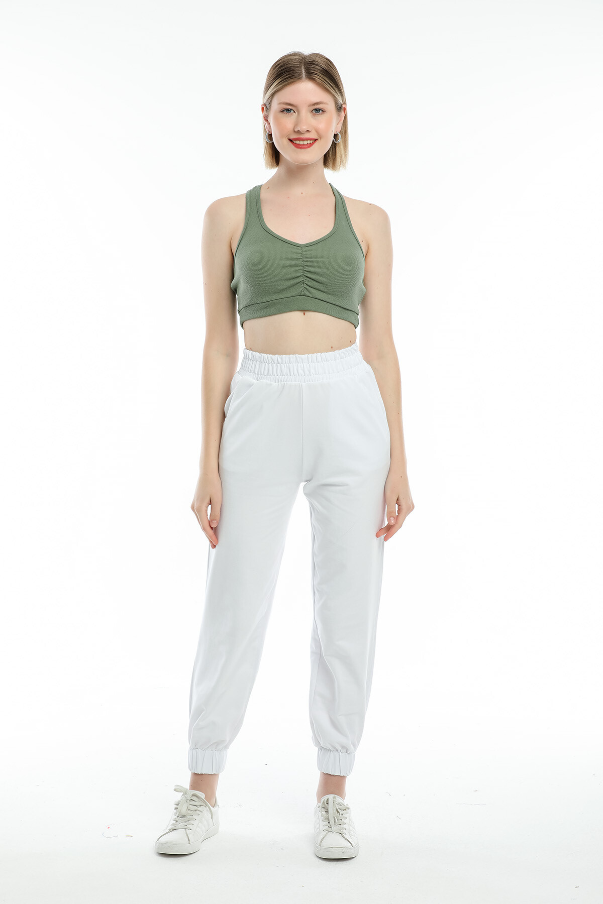 Süperlife Kadın Crop Slim Fit Atlet-Tişort SPR21Y18