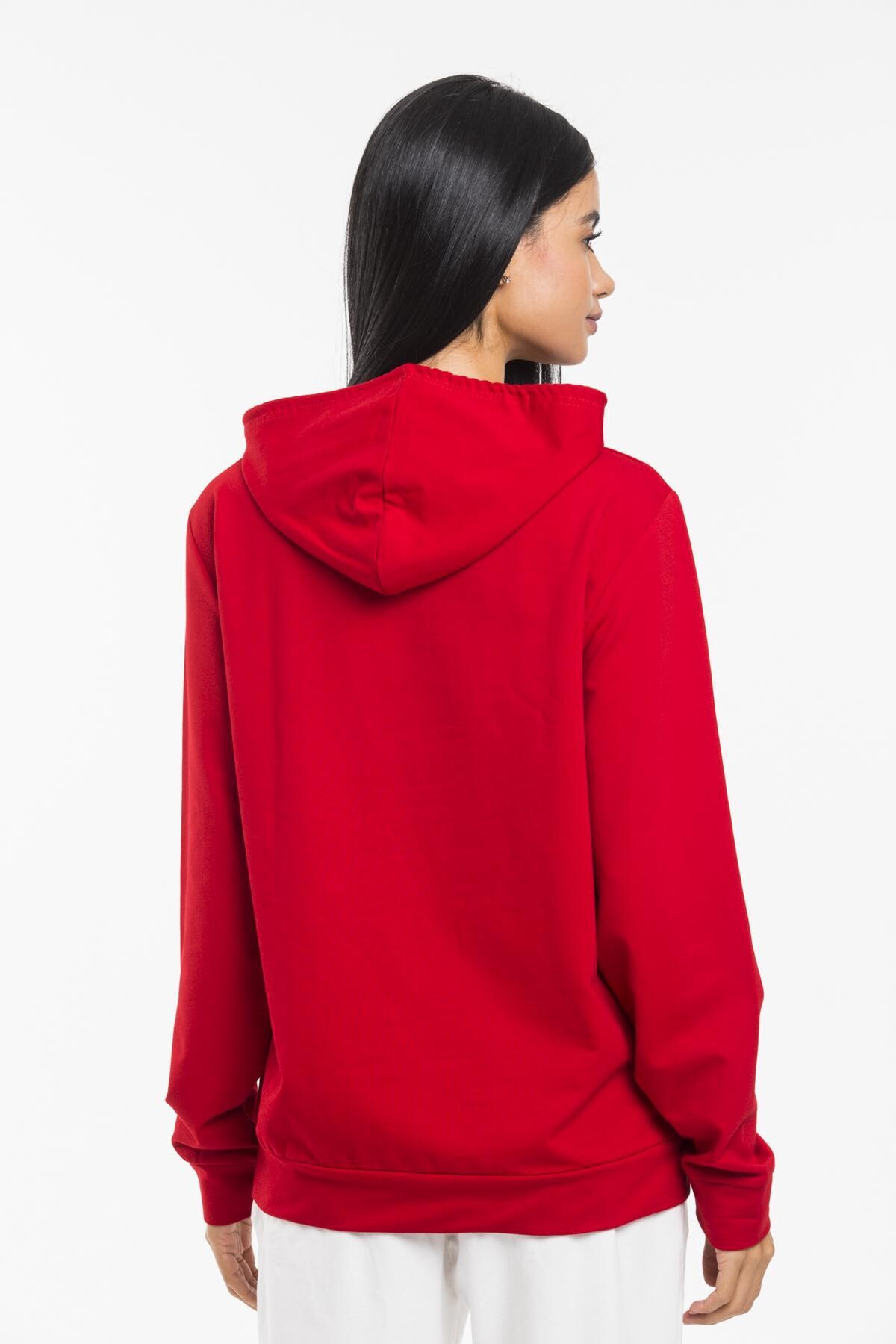 Süperlife Kadın Kapşonlu Regular Fit İnce Sweatshirt spr21k55
