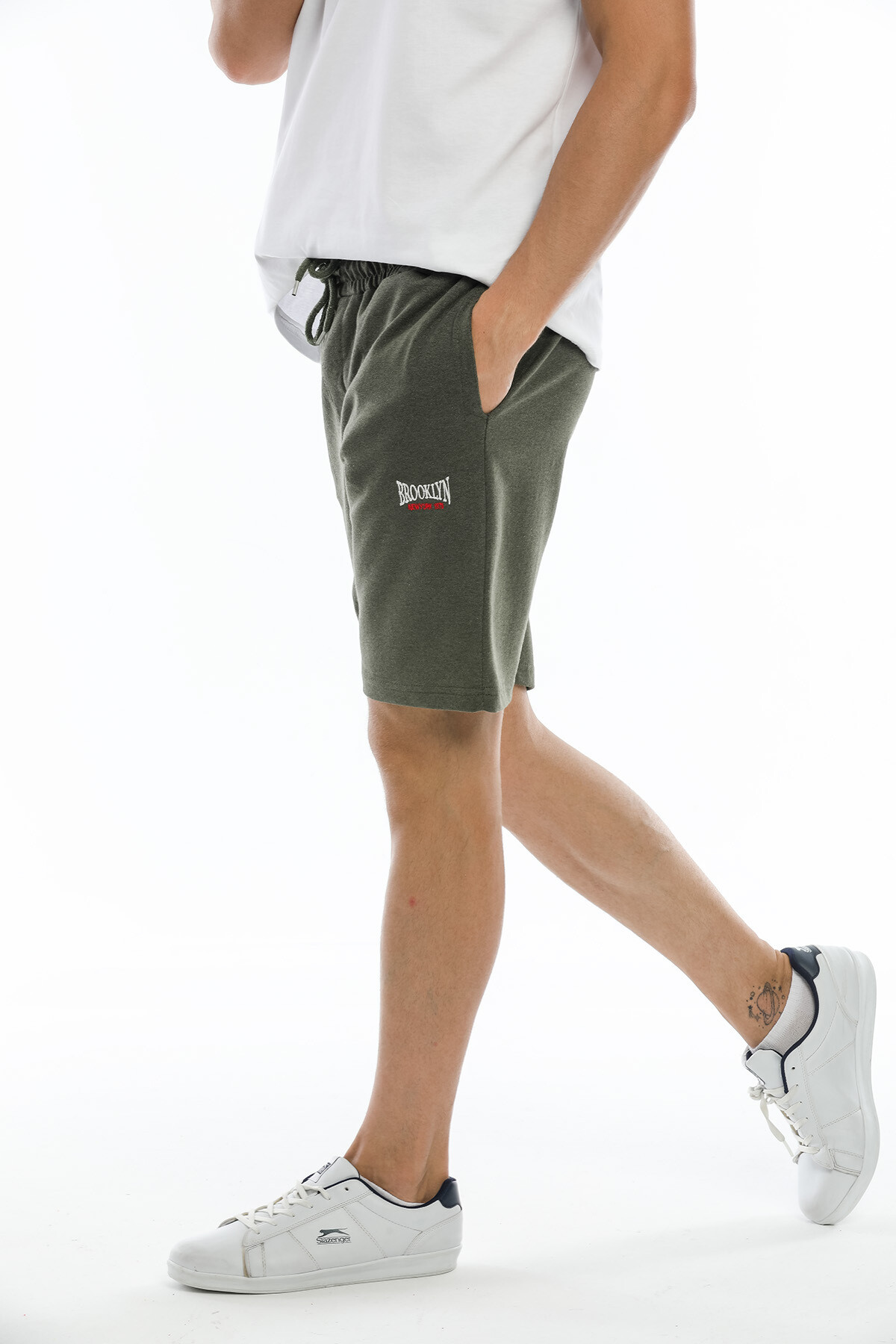Süperlife Erkek Regular Fit Nakışlı Brooklyn Şort SPR21Y57