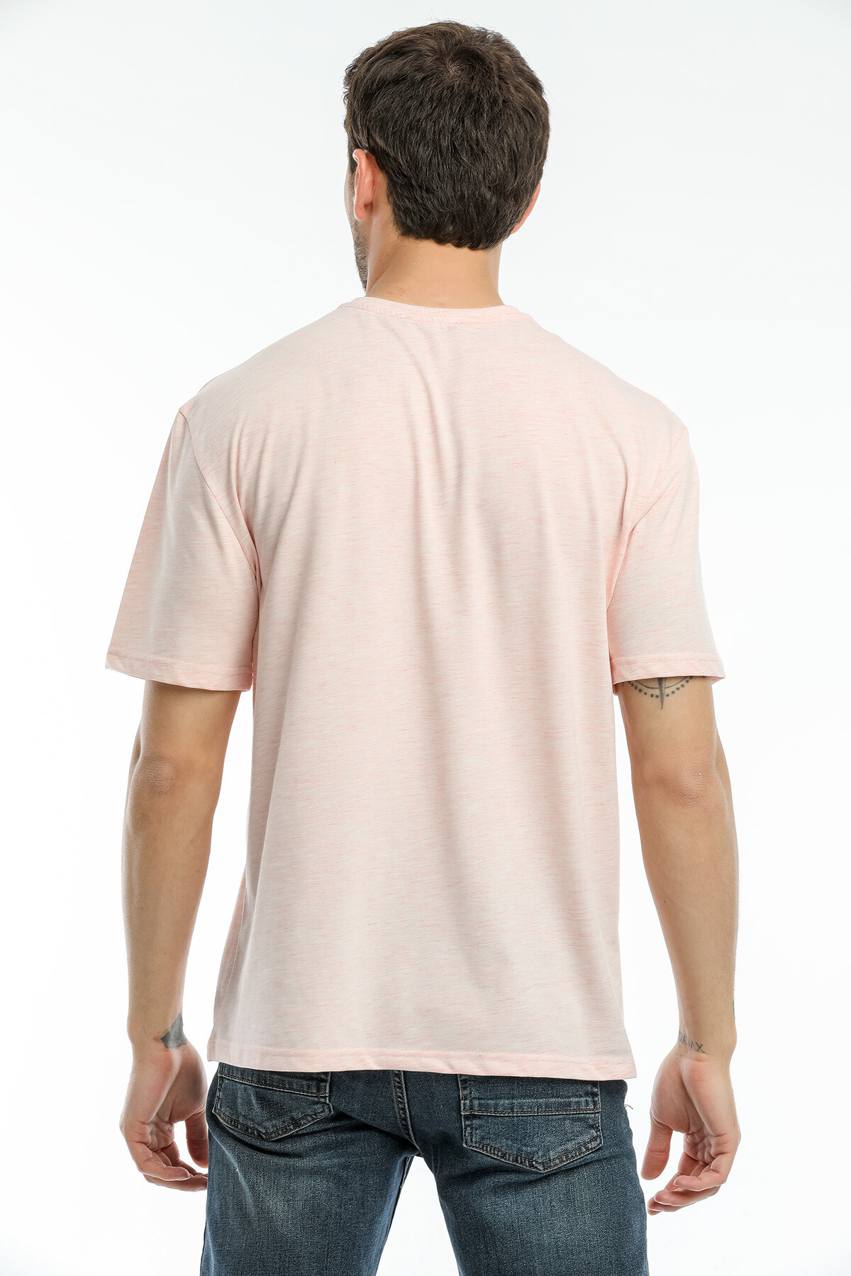 Süperlife Erkek Bisiklet Yaka Standart &Regular Fit  Aır Baskılı Tişort SPR21Y28