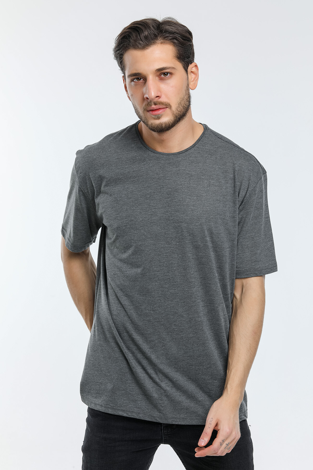 Süperlife Erkek Bisiklet Yaka  Standart &Regular Fit Tişort SPR21Y30
