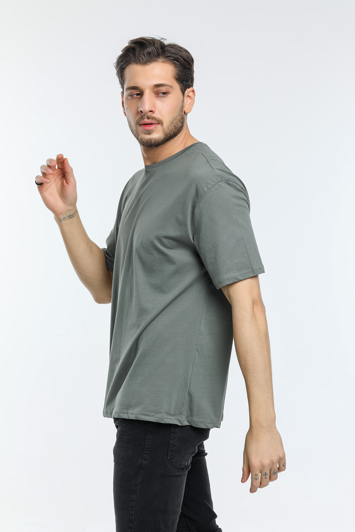 Süperlife Erkek Bisiklet Yaka  Standart &Regular Fit Tişort SPR21Y30