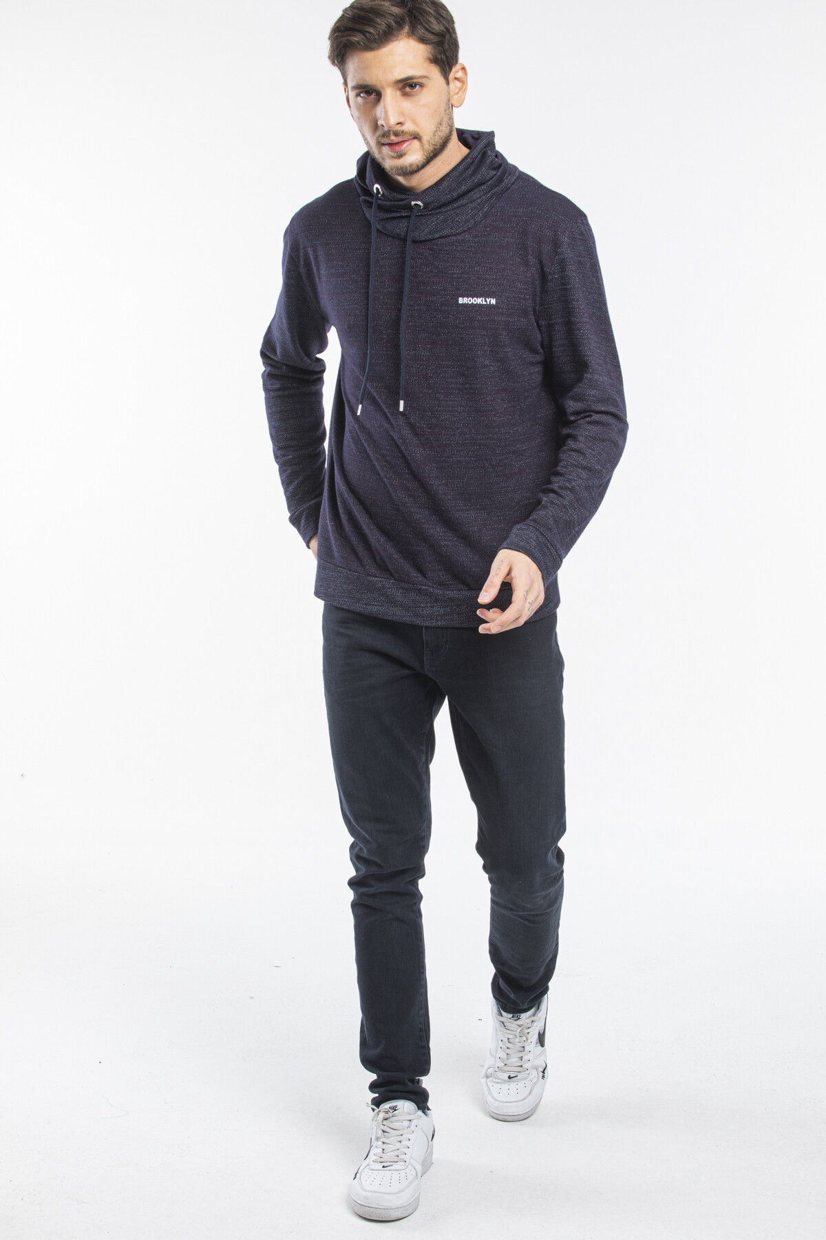 Süperlife Erkek Şal Yaka Regular Fit İnce Sweatshirt SPR 20K43
