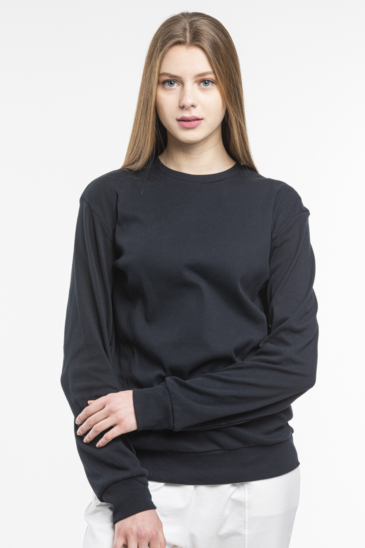 Süperlife Kadın Bisiklet Yaka Regular Fit Sweatshirt spr21k17