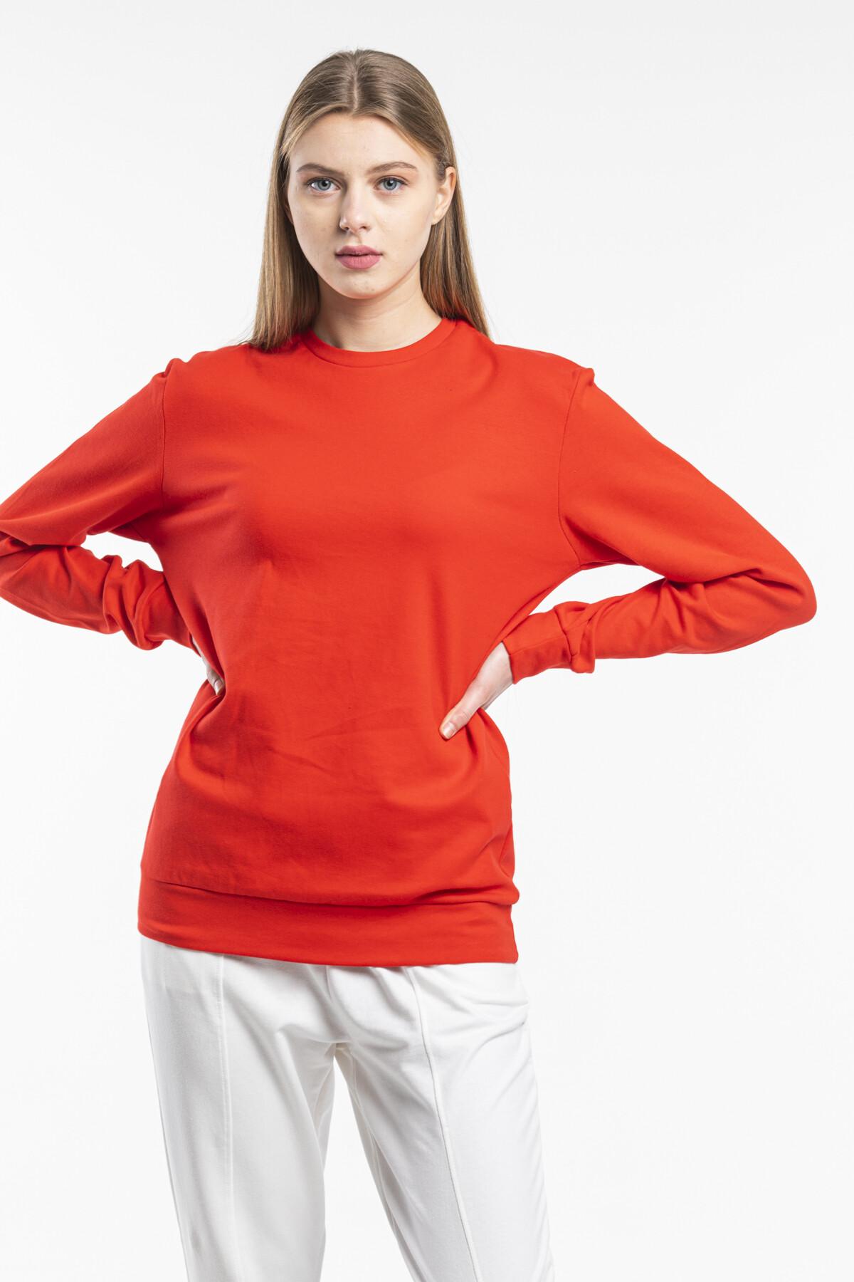 Süperlife Kadın Bisiklet Yaka Regular Fit Sweatshirt spr21k17