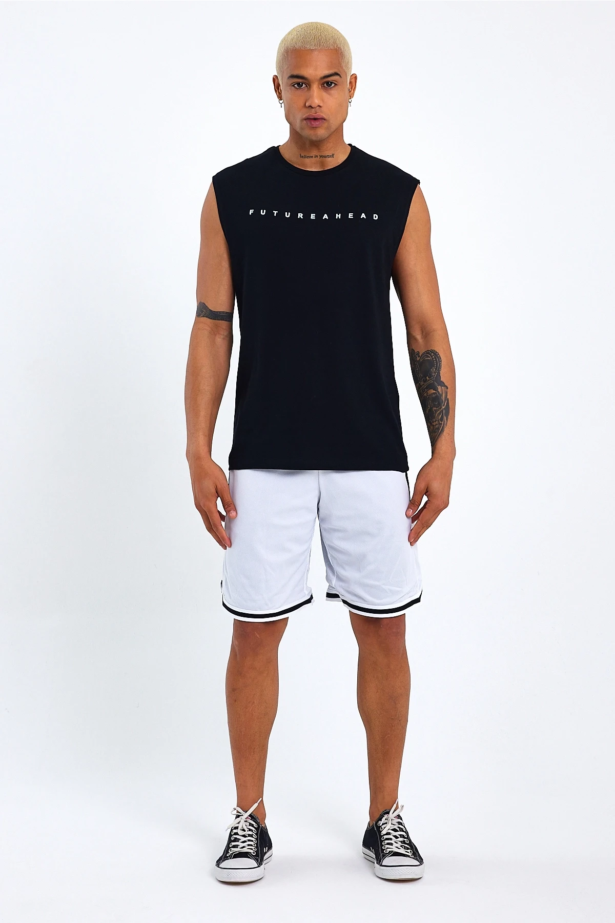 Erkek Bisiklet Yaka Regular Fit Baskılı Tişort SPR23AT344