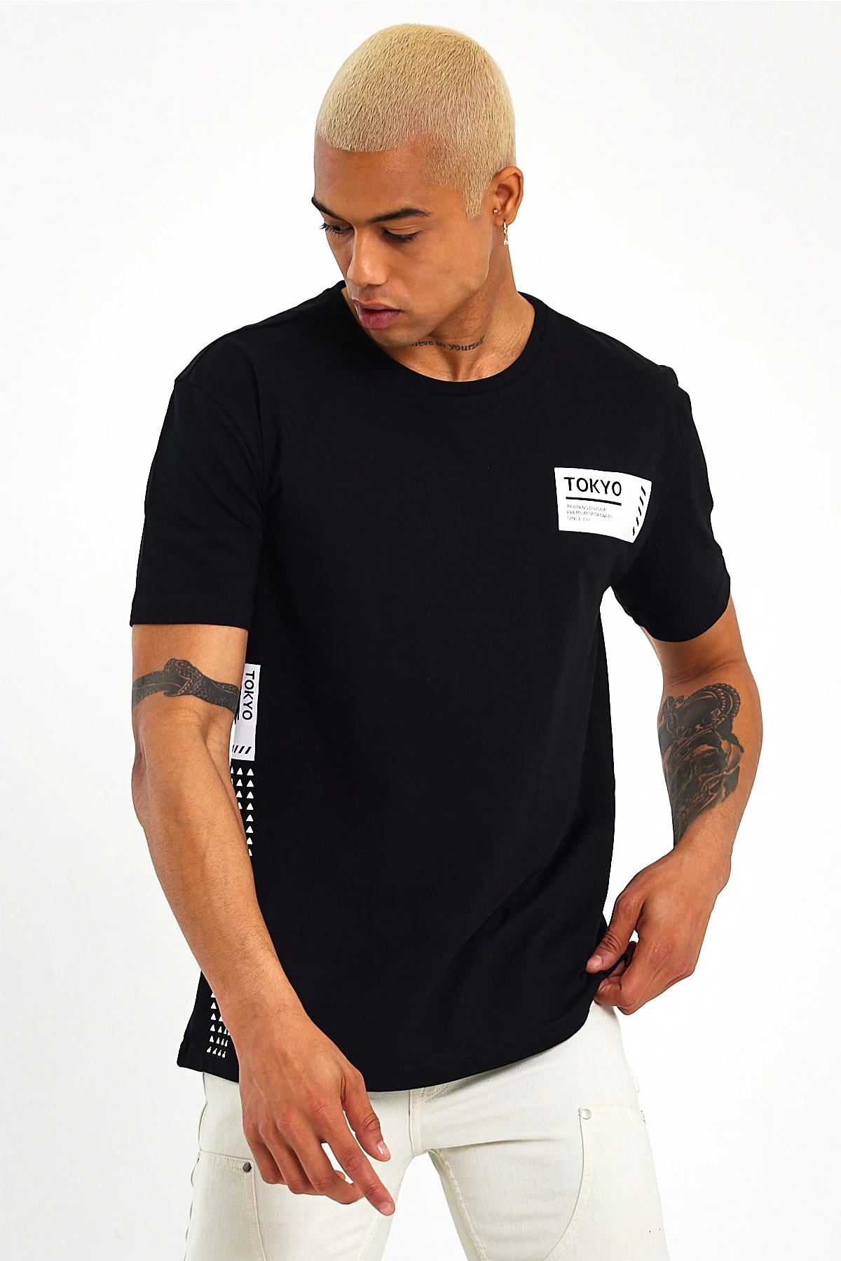 Süperlife Erkek Bisiklet Yaka Regular Fit Tokyo Baskılı Tişort SPR23ts303