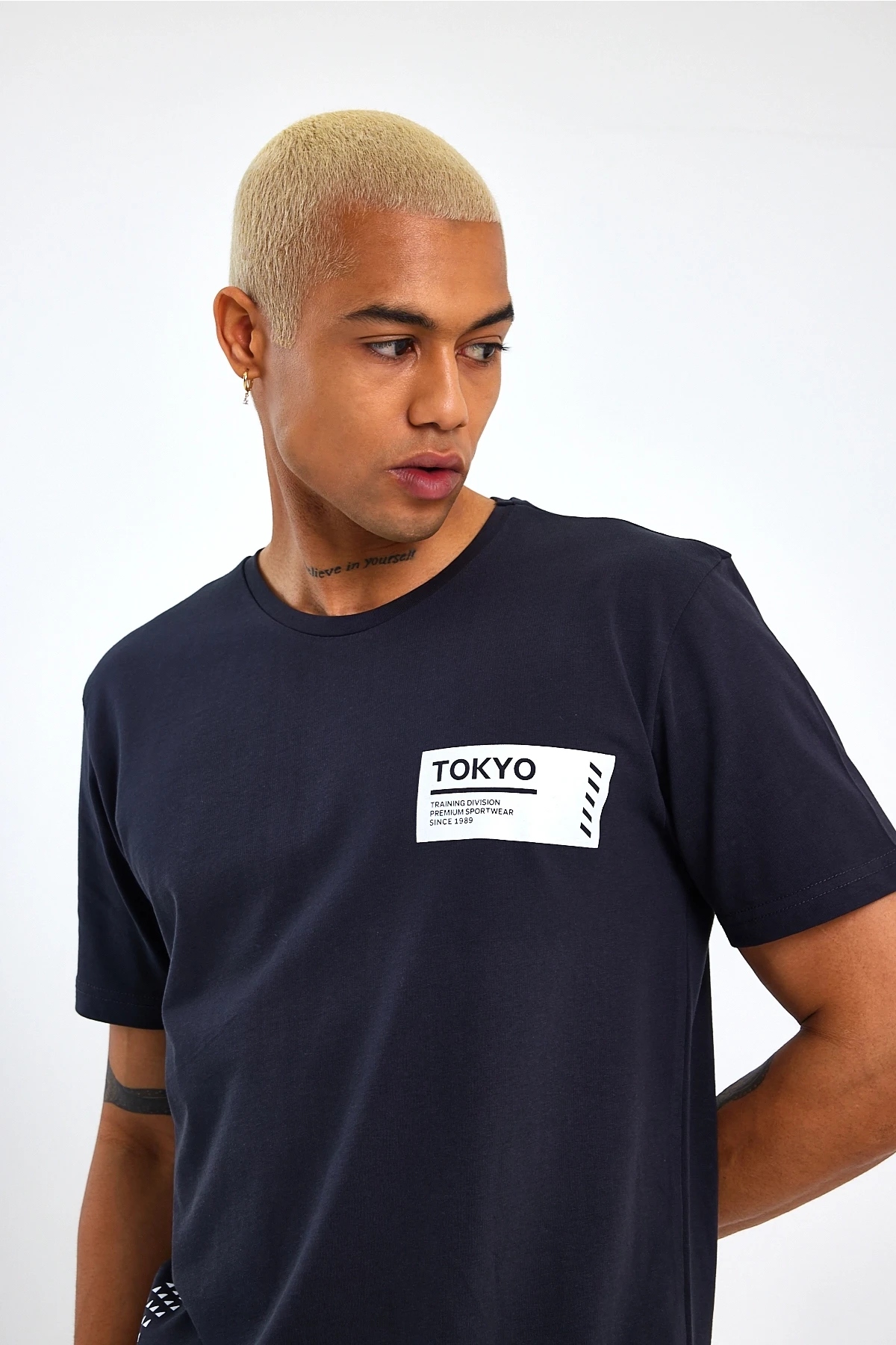 Süperlife Erkek Bisiklet Yaka Regular Fit Tokyo Baskılı Tişort SPR23ts303