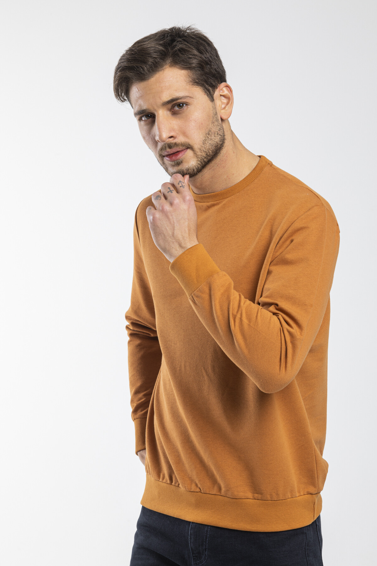Süperlife Erkek Bisiklet Yaka Regular Fit İnce Sweatshirt SPR 20K30
