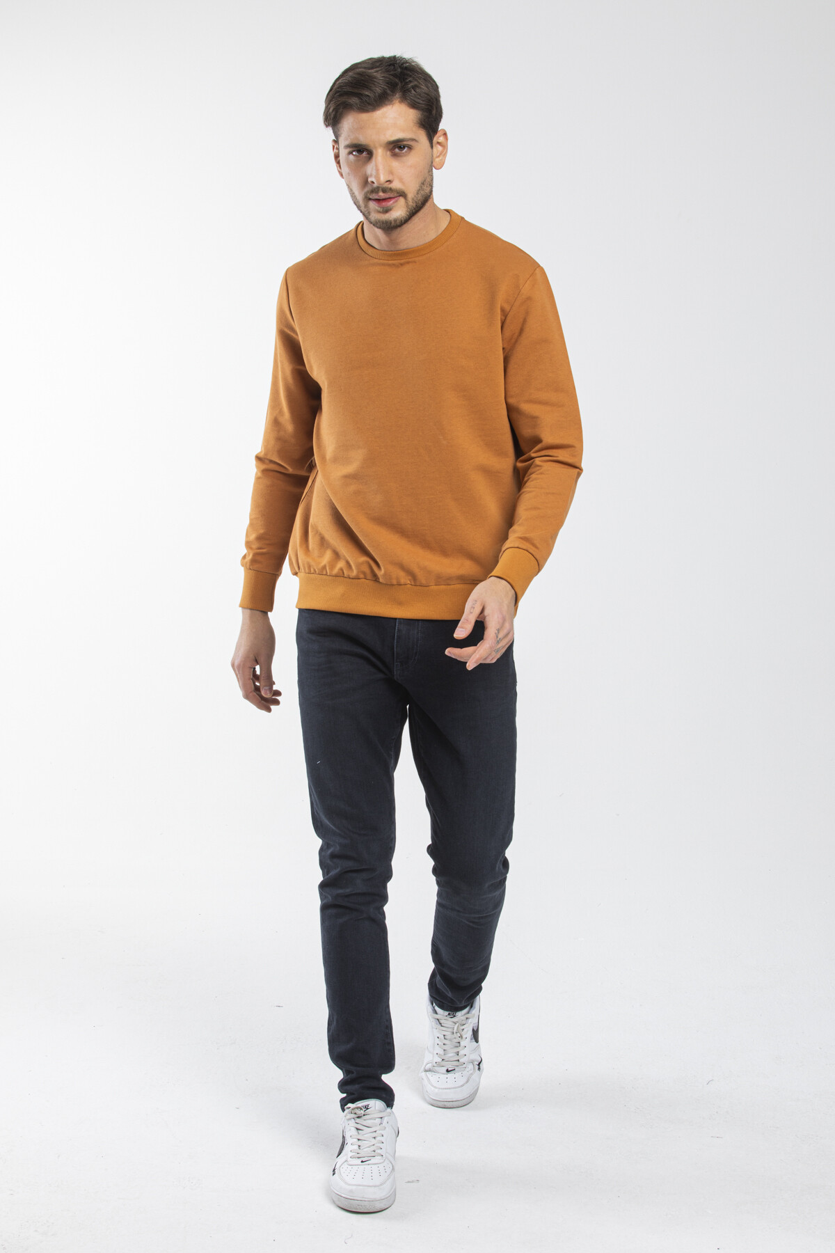 Süperlife Erkek Bisiklet Yaka Regular Fit İnce Sweatshirt SPR 20K30