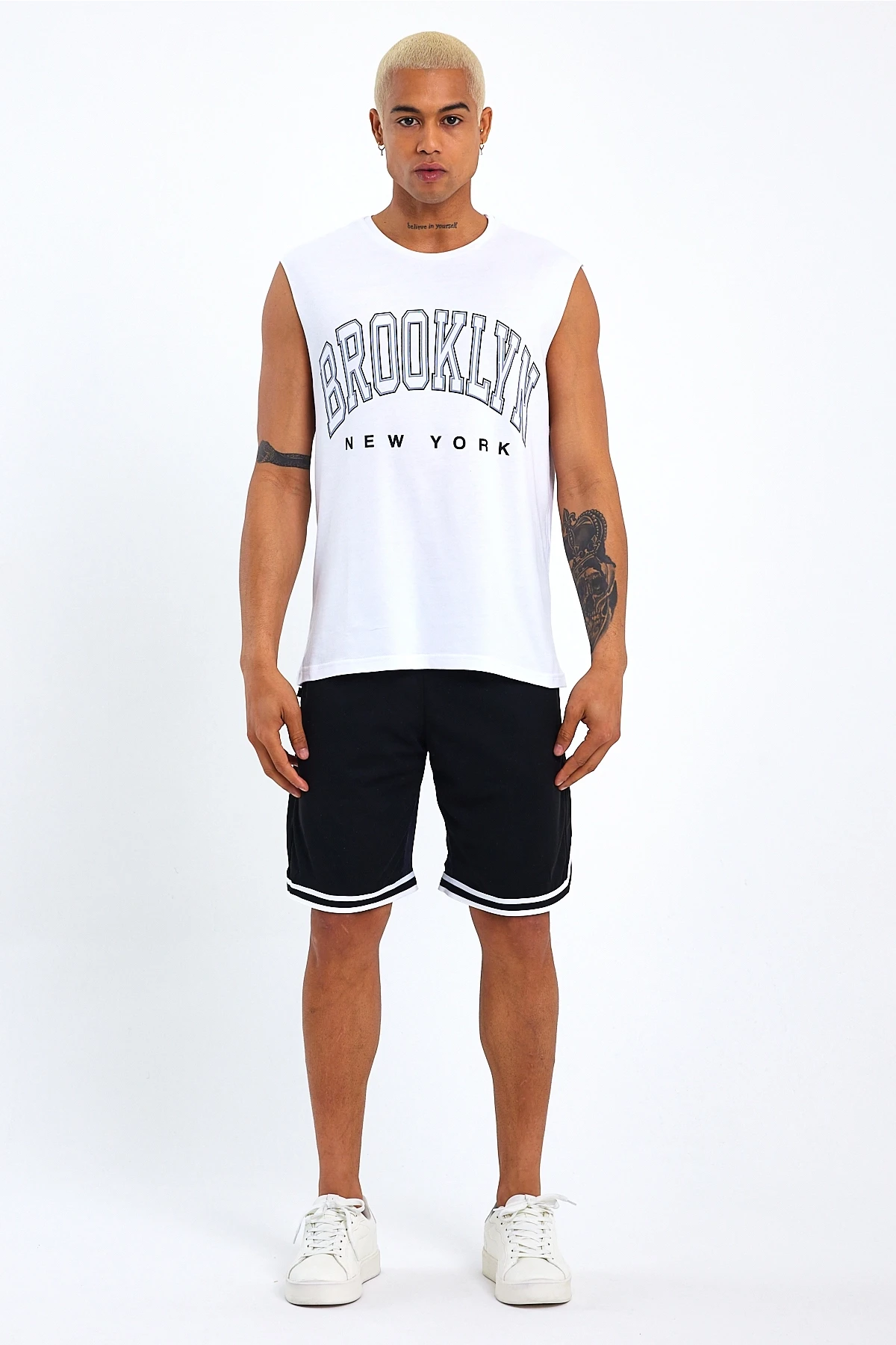 Süperlife Erkek Bisiklet Yaka Regular Fit  Brooklyn Baskılı  Tişört SPR22TS116