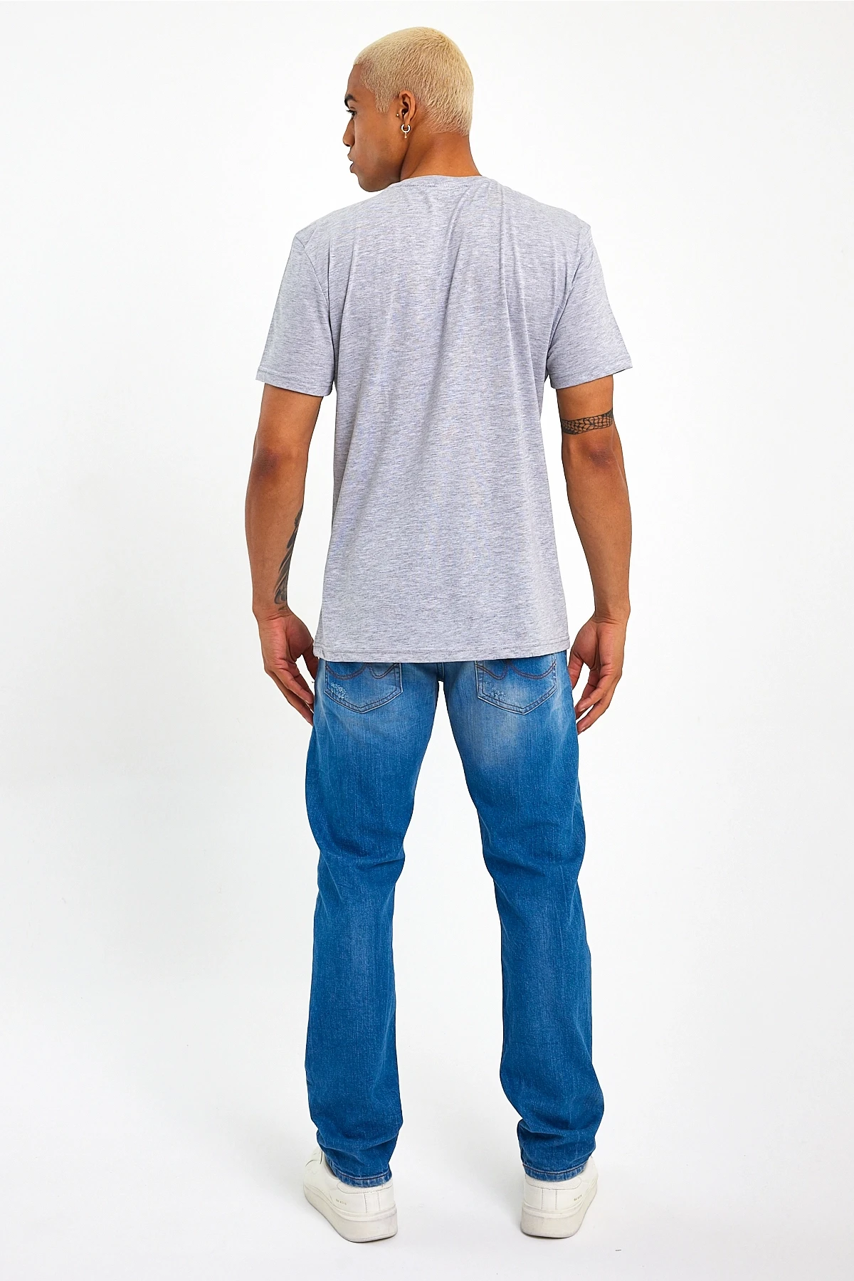 Süperlife Erkek  Bisiklet Yaka Regular Fit Garnili  Tişort SPR23TS301