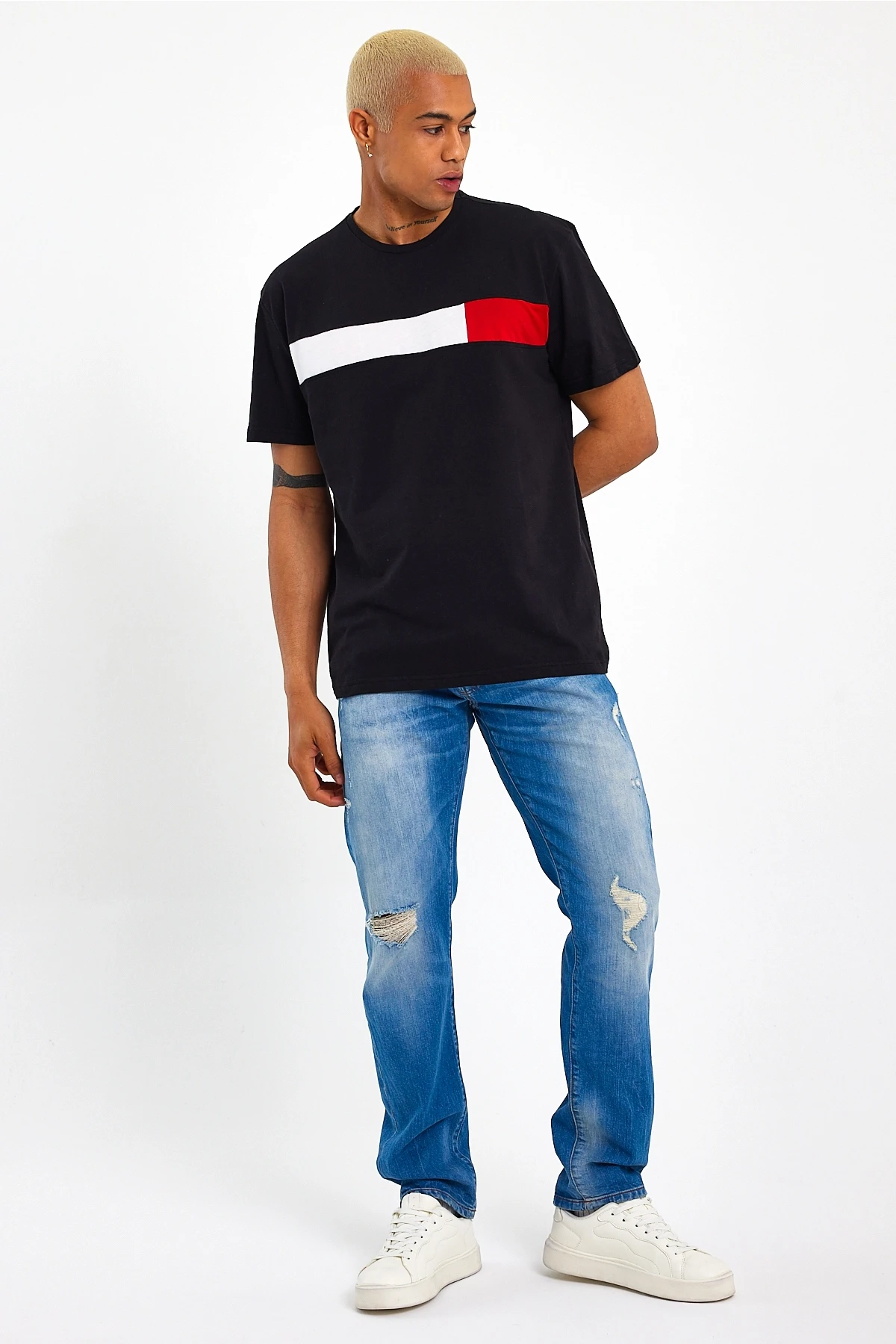 Süperlife Erkek  Bisiklet Yaka Regular Fit Garnili  Tişort SPR23TS301