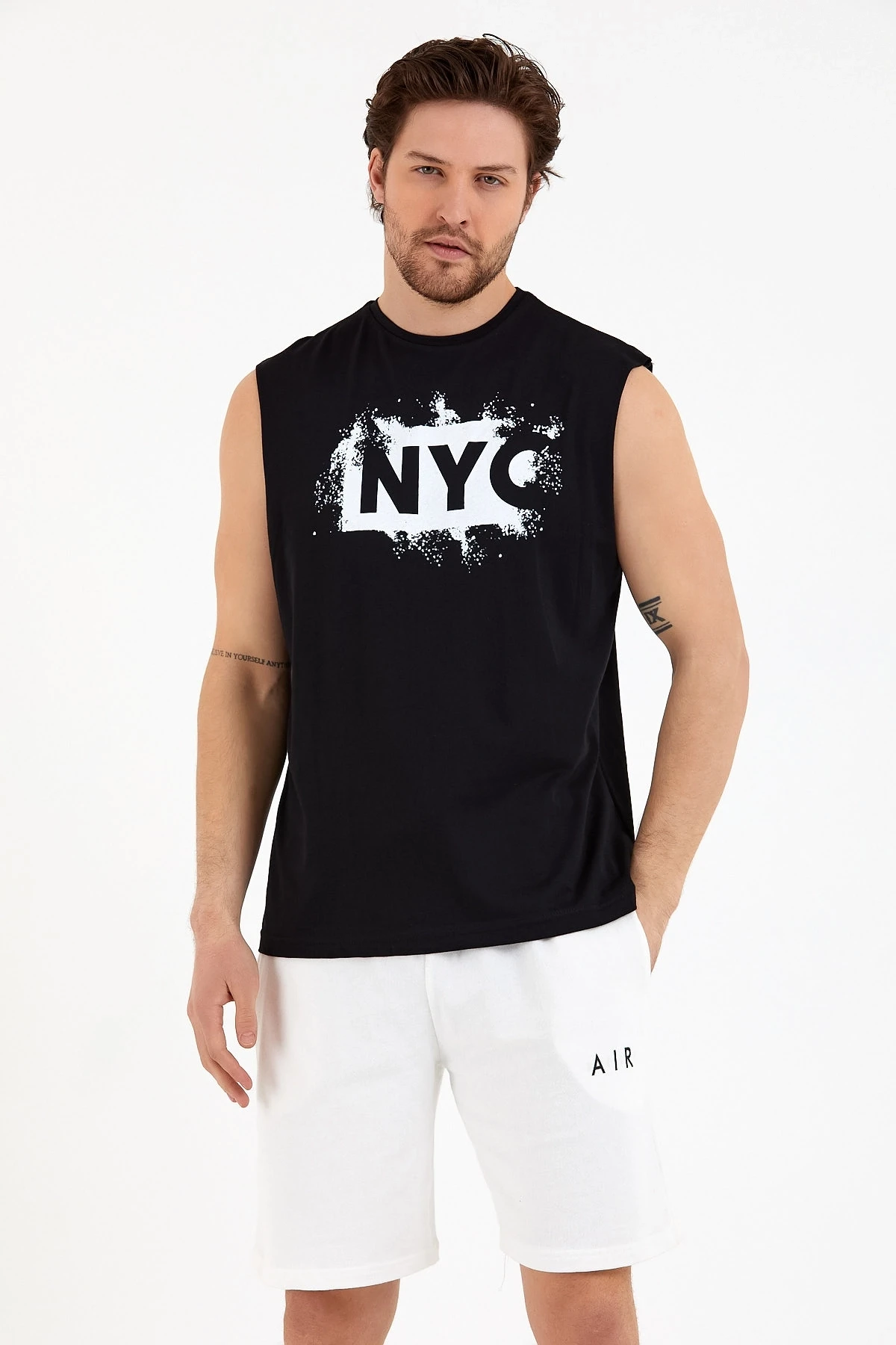Süperlife Erkek Bisiklet Yaka Regular Fit NYC Baskılı Tişort SPR22TS124