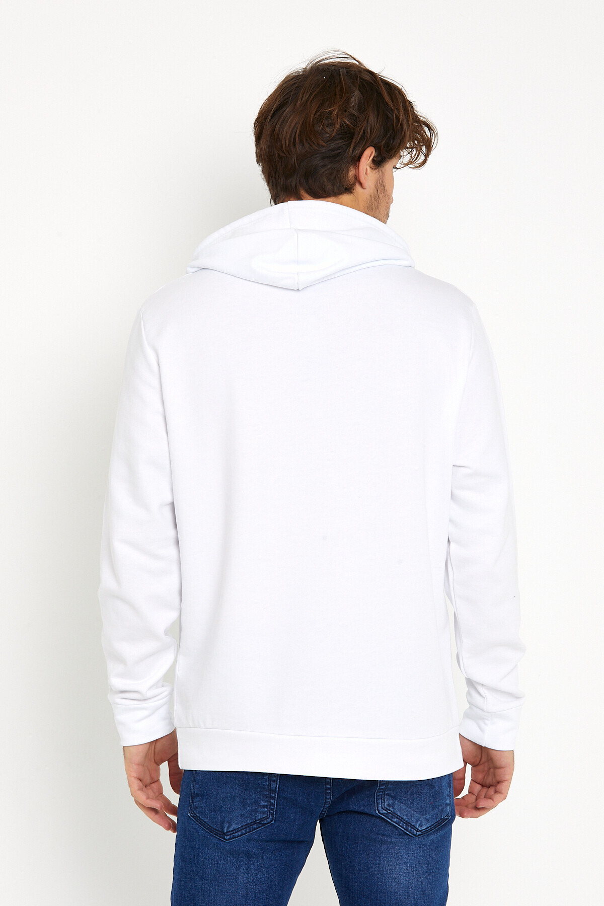 Süperlife Erkek Kapşonlu Regular Fit İnce Sweatshirt SPR 20K55