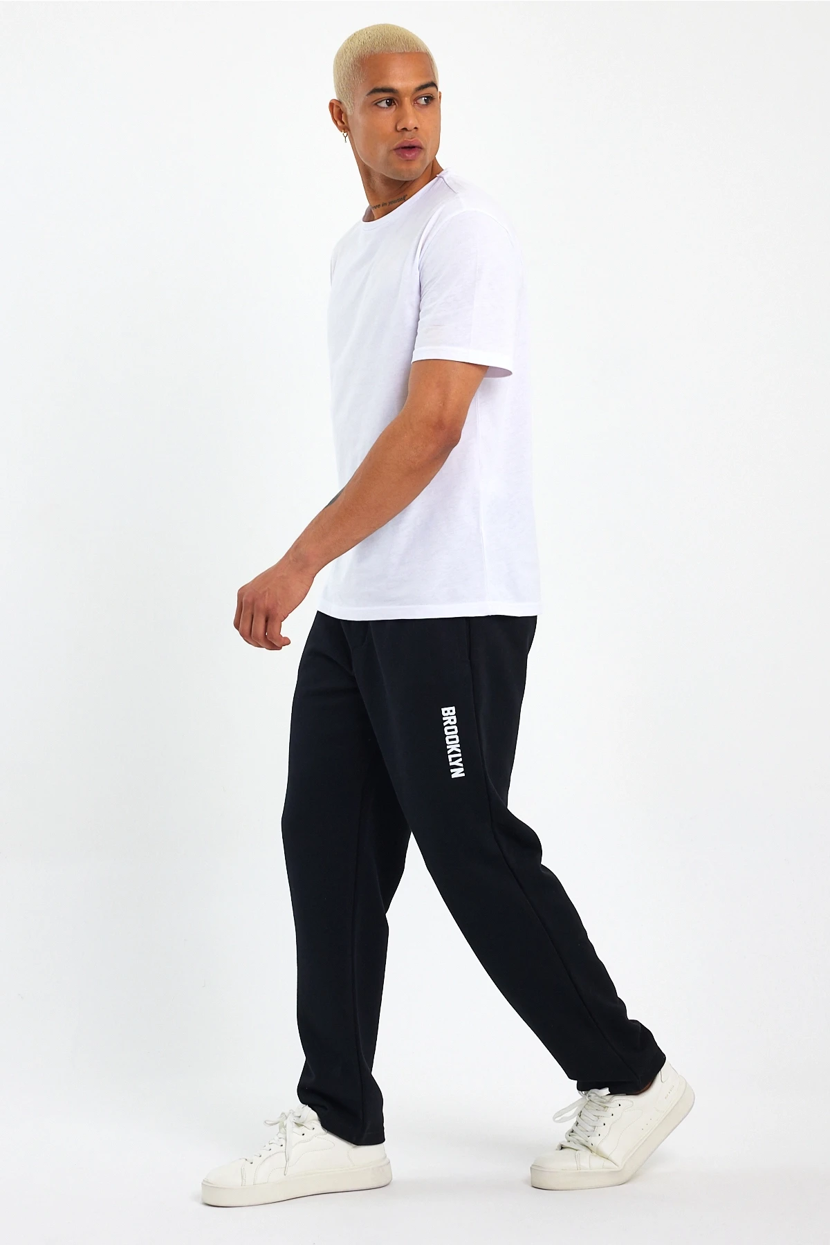 Süperlife Erkek Regular Fit Broklyn Baskılı İnce Eşofman Altı SPR 205