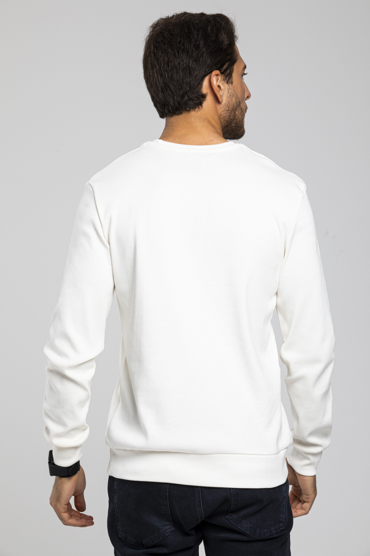 Süperlife Erkek Bisiklet Yaka Slim Fit İnce Sweatshirt SPR 20K17