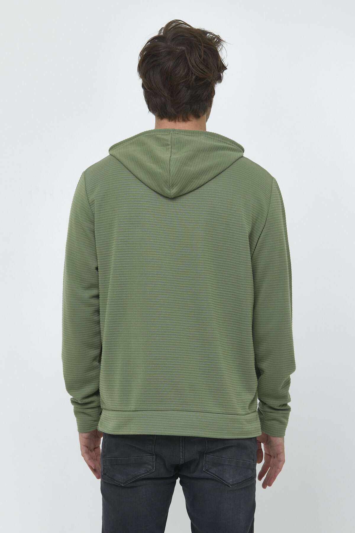 Süperlife Erkek Kapşonlu Regular Fit İnce Sweatshirt SPR 20K55