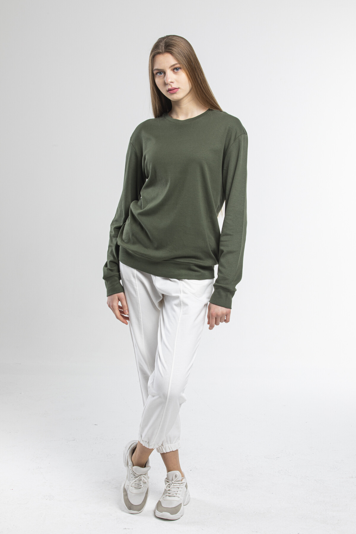 Süperlife Kadın Bisiklet Yaka Regular Fit Sweatshirt spr21k17