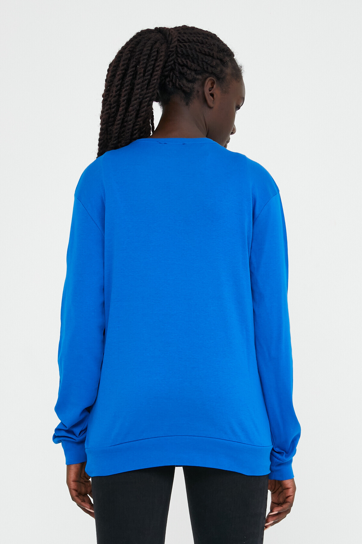 Süperlife Kadın Bisiklet Yaka Regular Fit Sweatshirt spr21k17