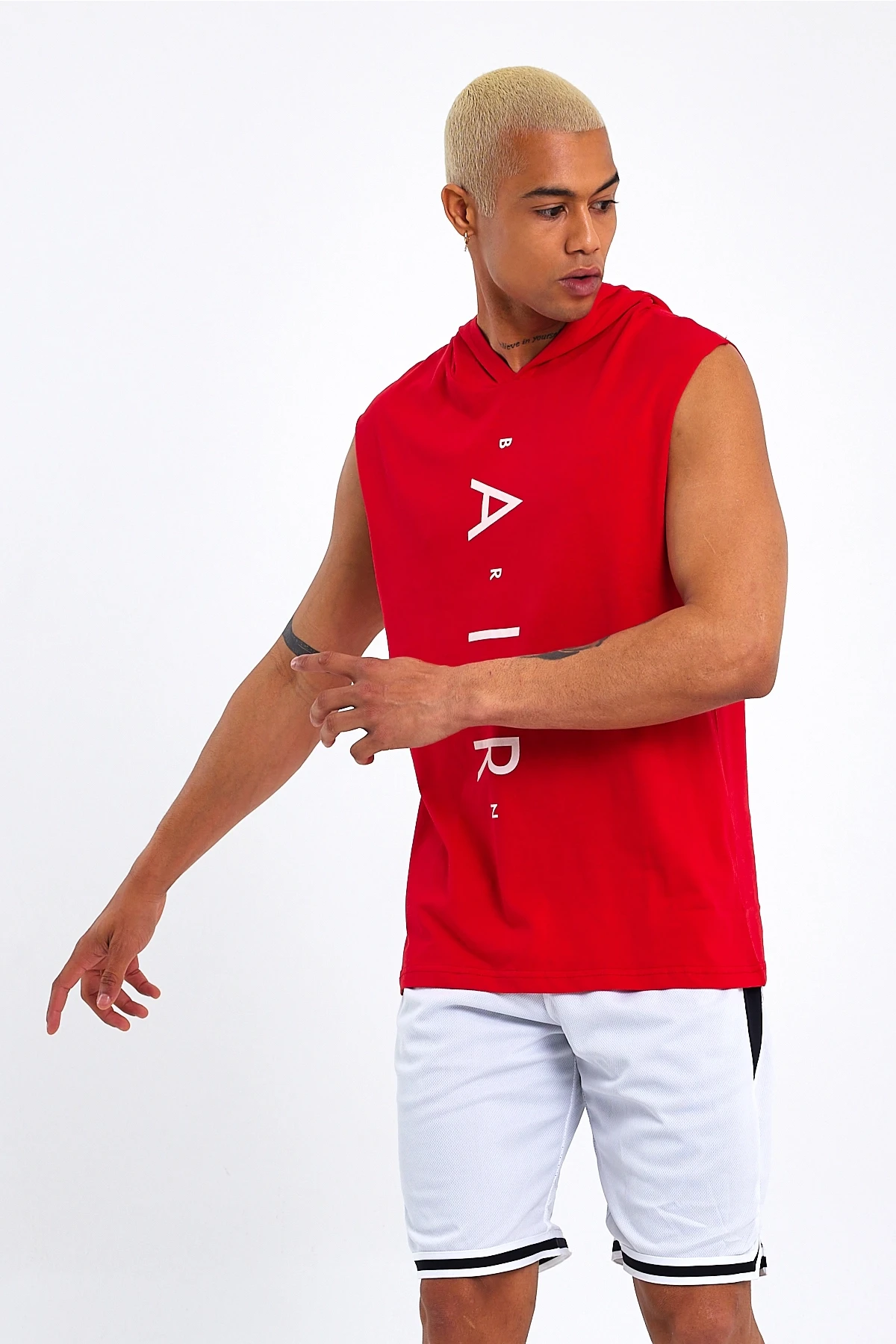 Süperlife Erkek Kapşonlu Standart &Regular Fit  Aır Baskılı Tişort SPR21Y07