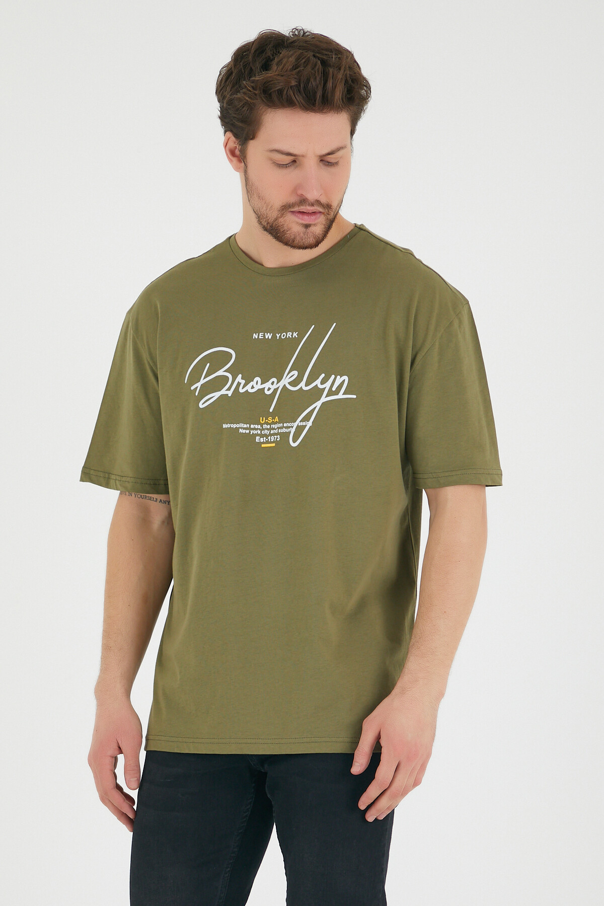Süperlife Erkek Bisiklet Yaka Standart &Regular Fit Tişort SPR22TS110