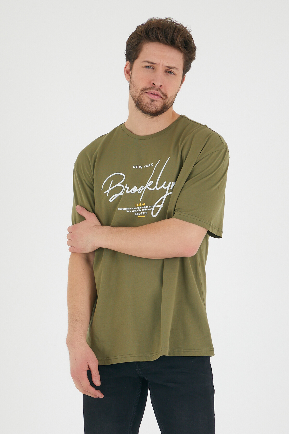 Süperlife Erkek Bisiklet Yaka Standart &Regular Fit Tişort SPR22TS110