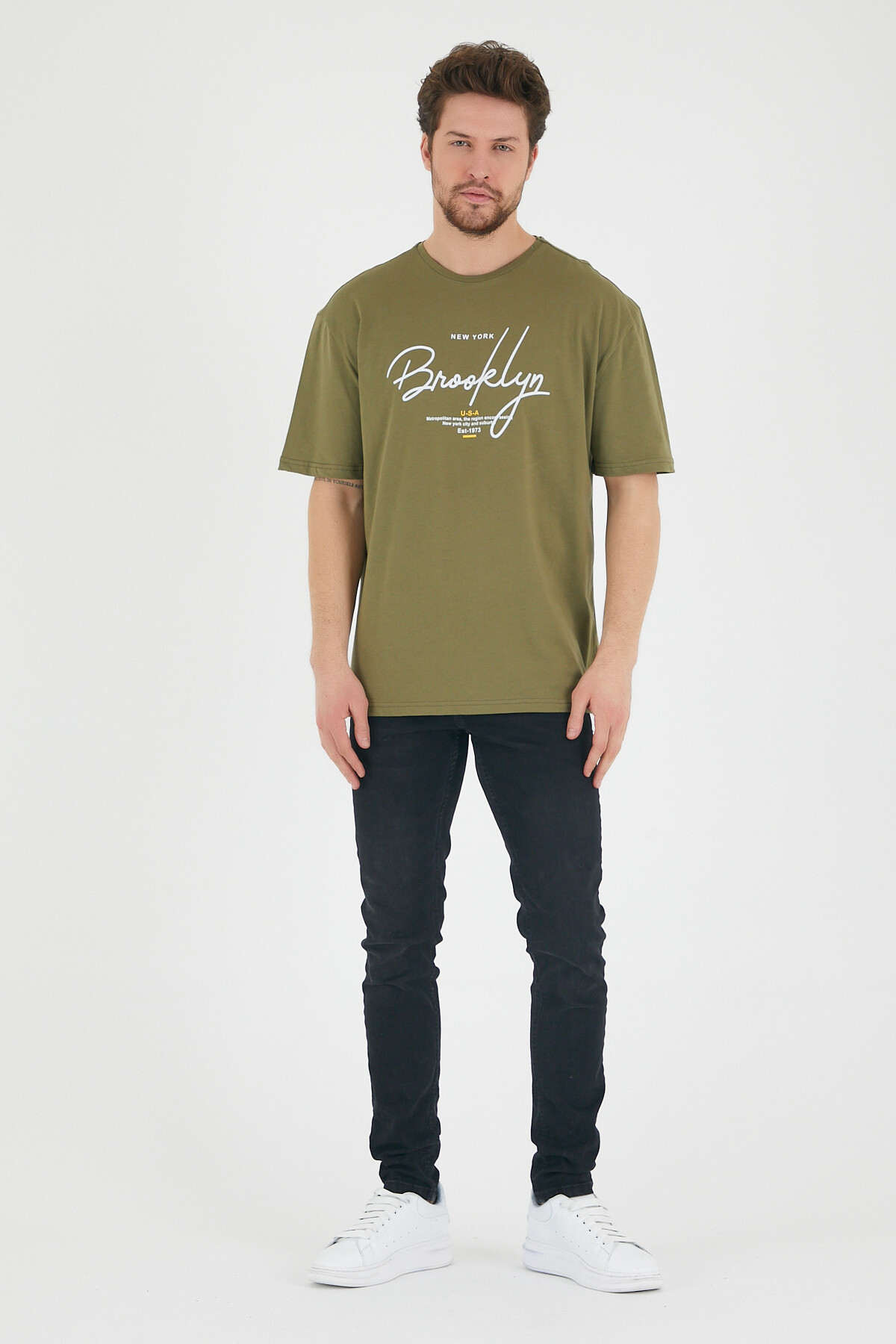 Süperlife Erkek Bisiklet Yaka Standart &Regular Fit Tişort SPR22TS110