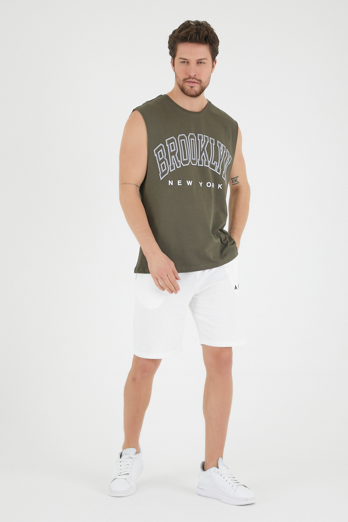 Süperlife Erkek Bisiklet Yaka Regular Fit  Brooklyn Baskılı  Tişört SPR22TS116