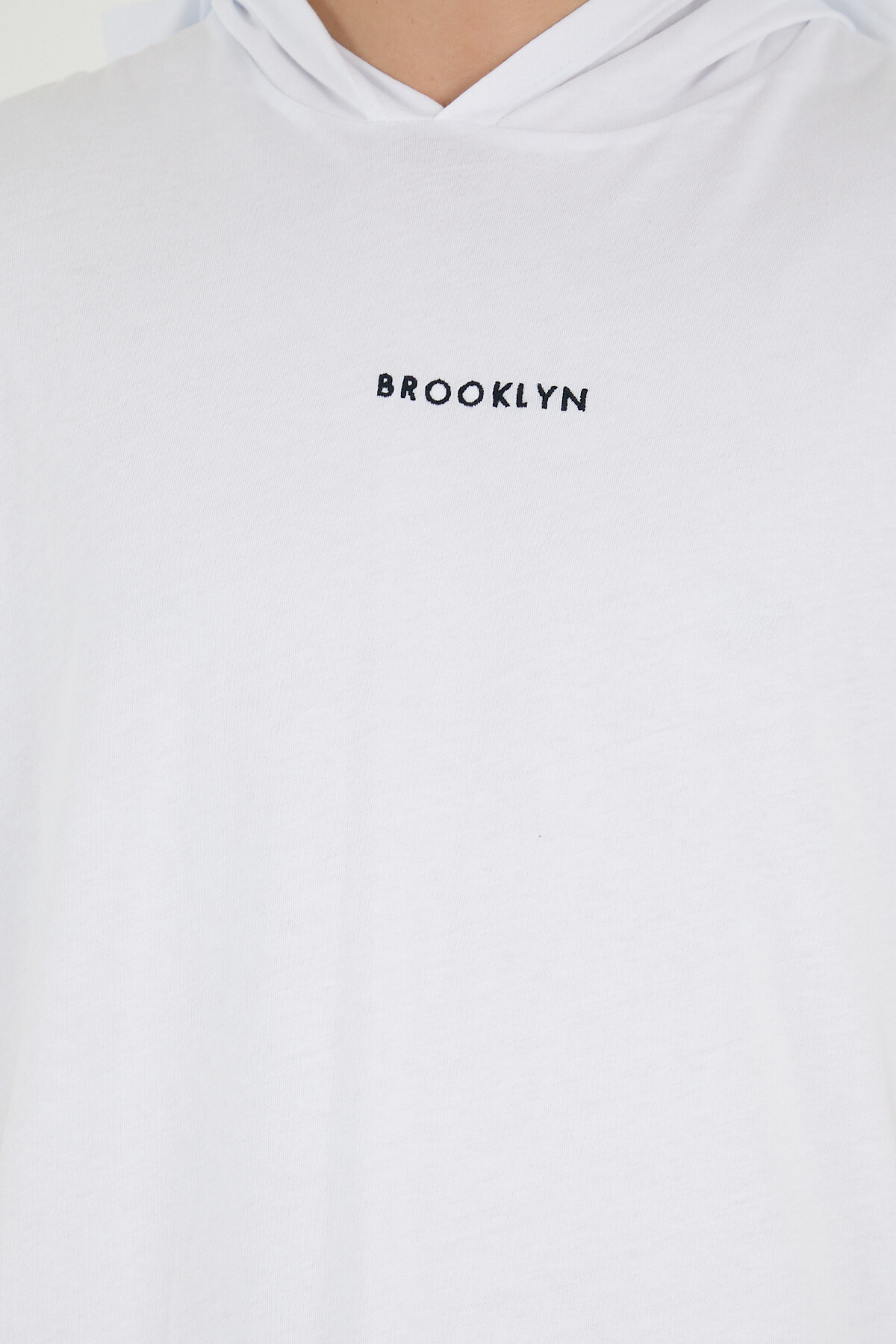 Süperlife Erkek Kapşonlu Regular Fit Brooklyn Baskılı Tişört SPR22TS121