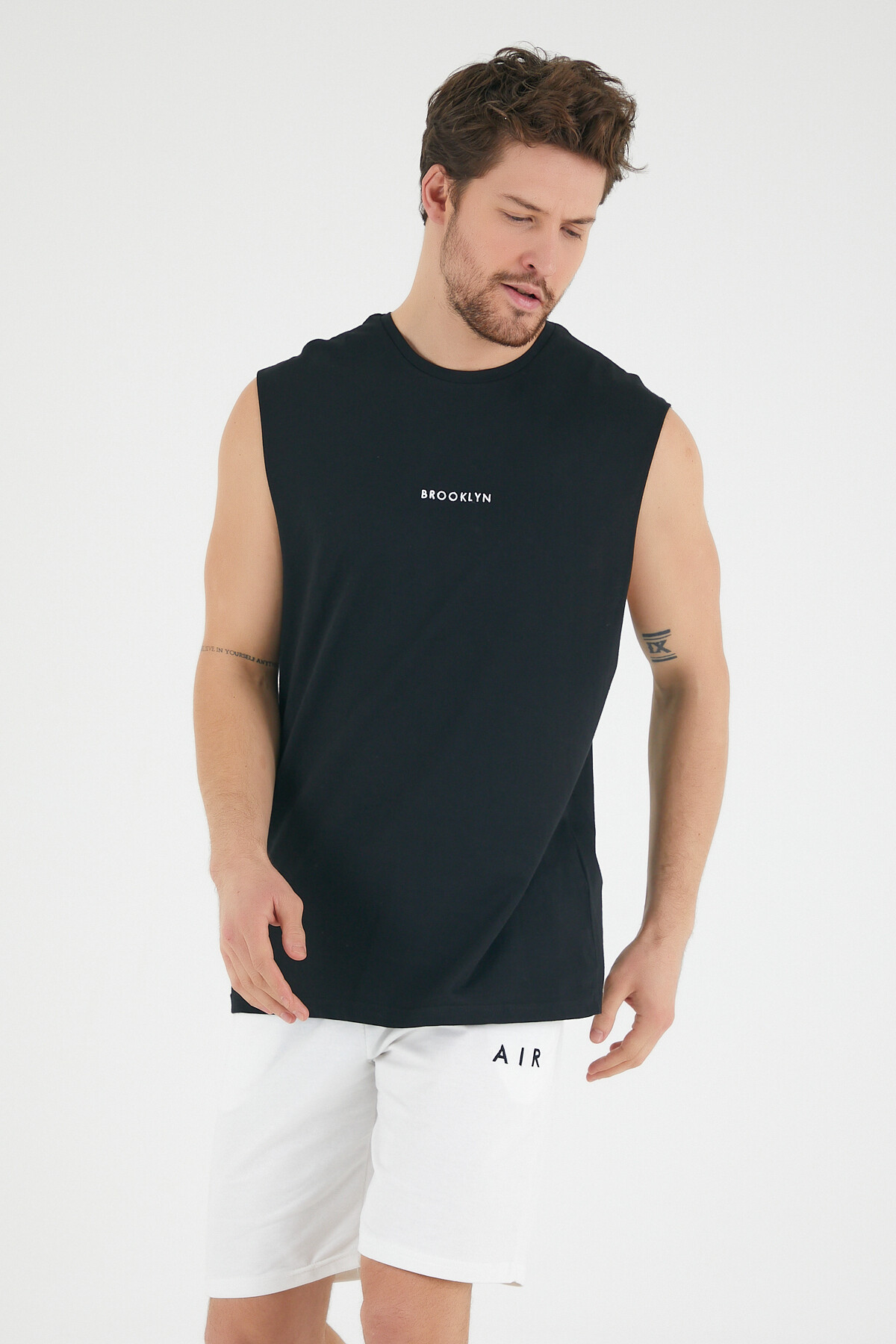 Süperlife Erkek Bisiklet Yaka Regular Fit Brooklyn Baskılı  Tişört SPR22TS122