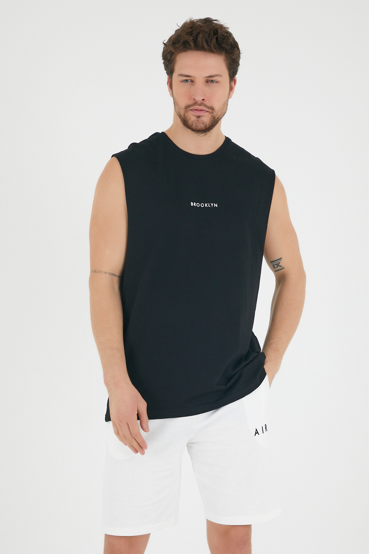 Süperlife Erkek Bisiklet Yaka Regular Fit Brooklyn Baskılı  Tişört SPR22TS122