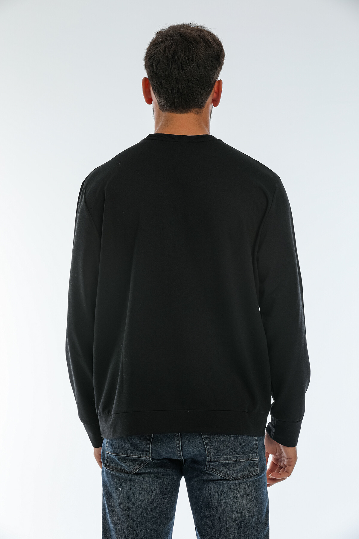 Süperlife Erkek Bisiklet Yaka Regular Fit Brooklyn Baskılı İnce Sweatshirt SPR22SW132