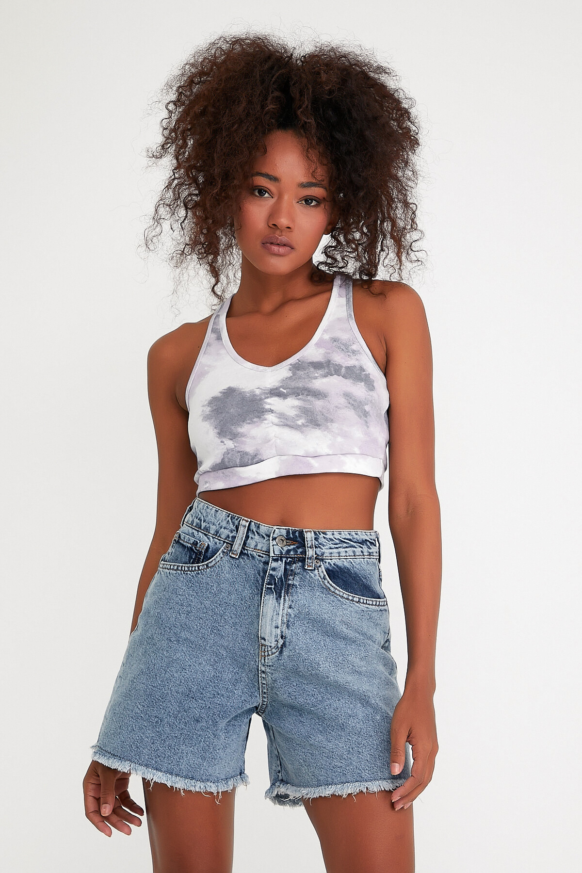 Süperlife Kadın Crop Slim Fit Atlet-Tişort SPR21Y18