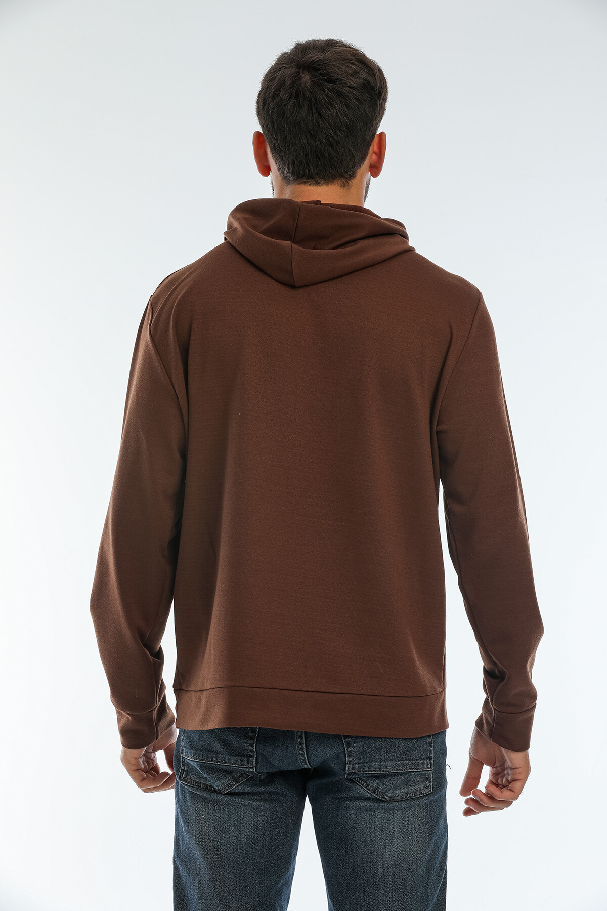 Süperlife Erkek Kapşonlu Regular Fit Brooklyn Baskılı İnce Sweatshirt SPR22SW161