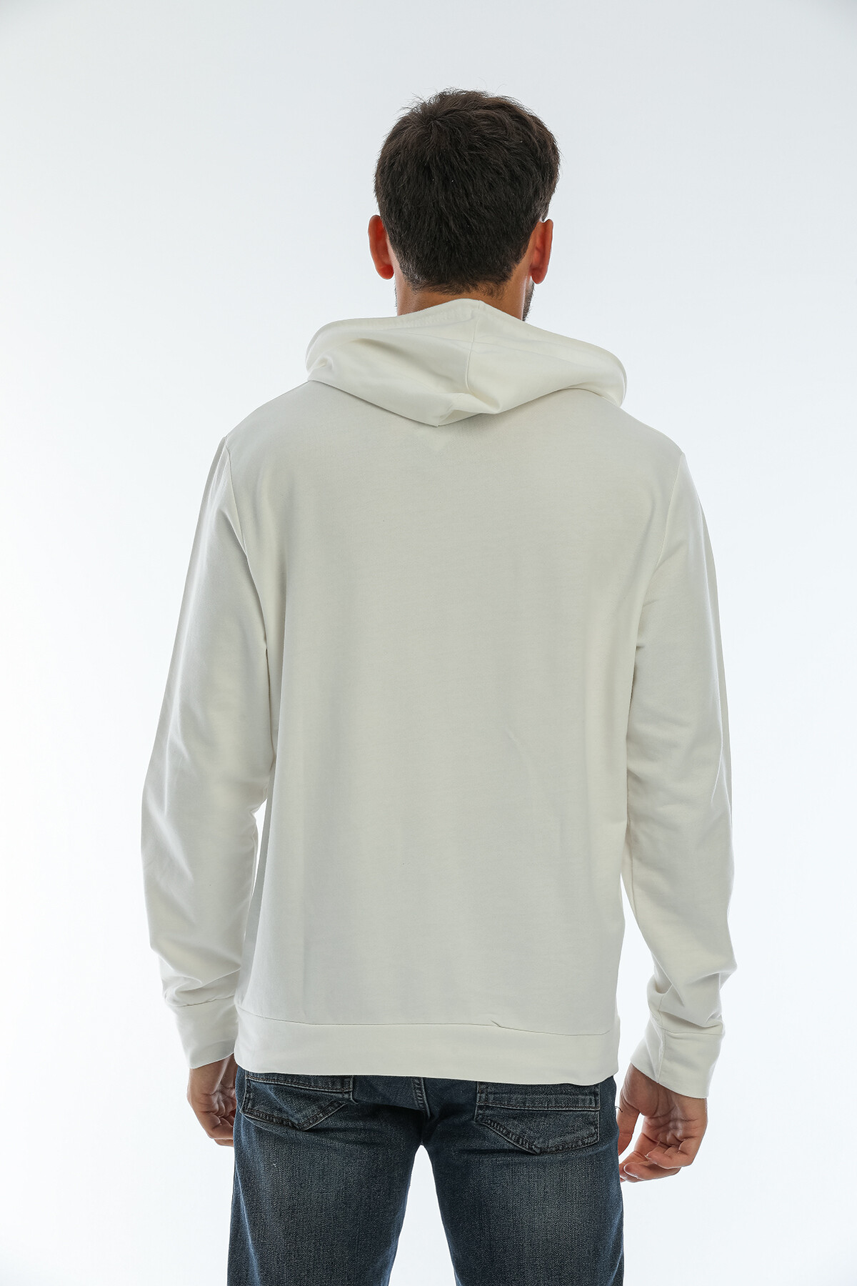 Süperlife Erkek Kapşonlu Regular Fit Brooklyn Baskılı İnce Sweatshirt SPR22SW161