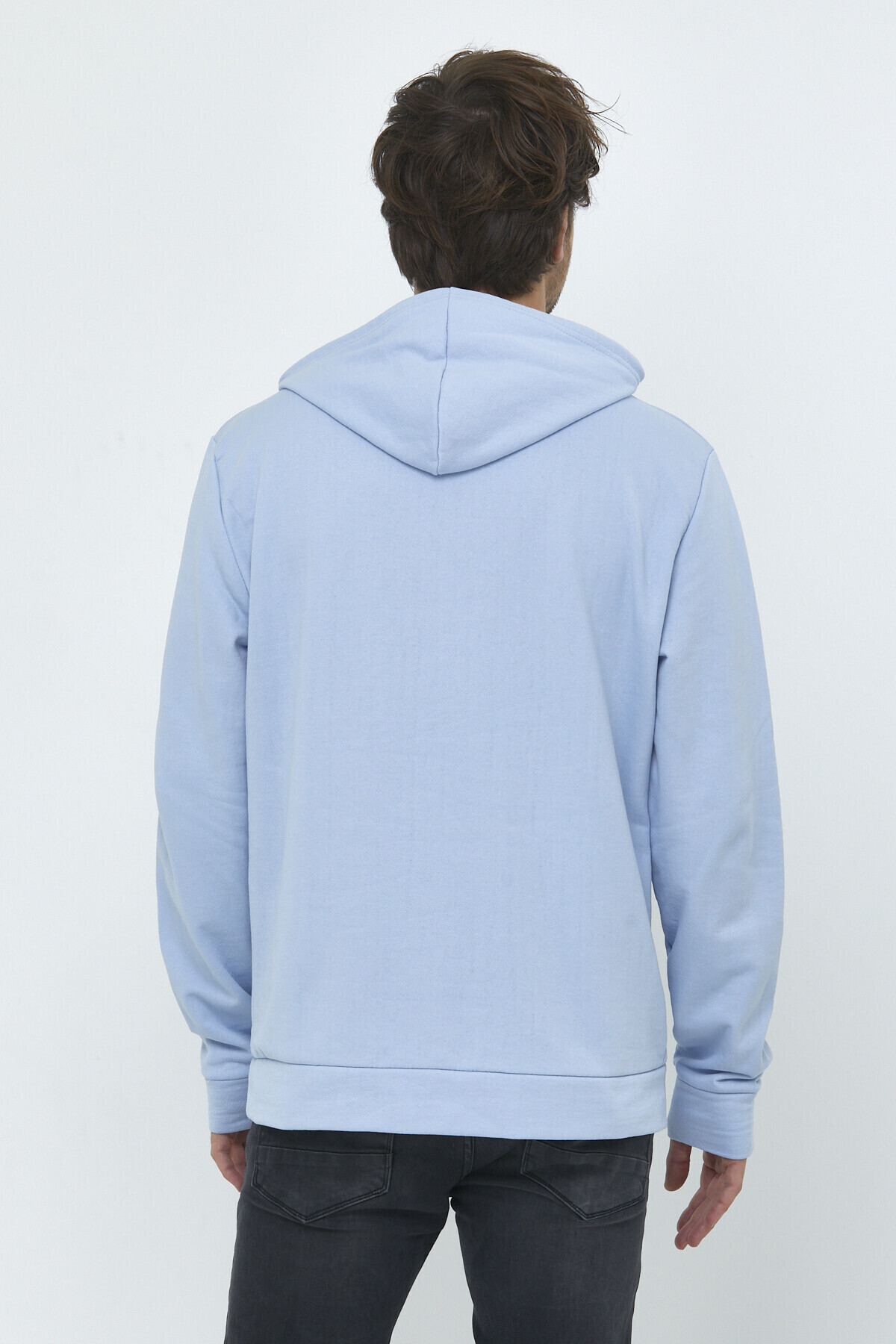 Süperlife Erkek Kapşonlu Regular Fit Brooklyn Baskılı İnce Sweatshirt SPR22SW161